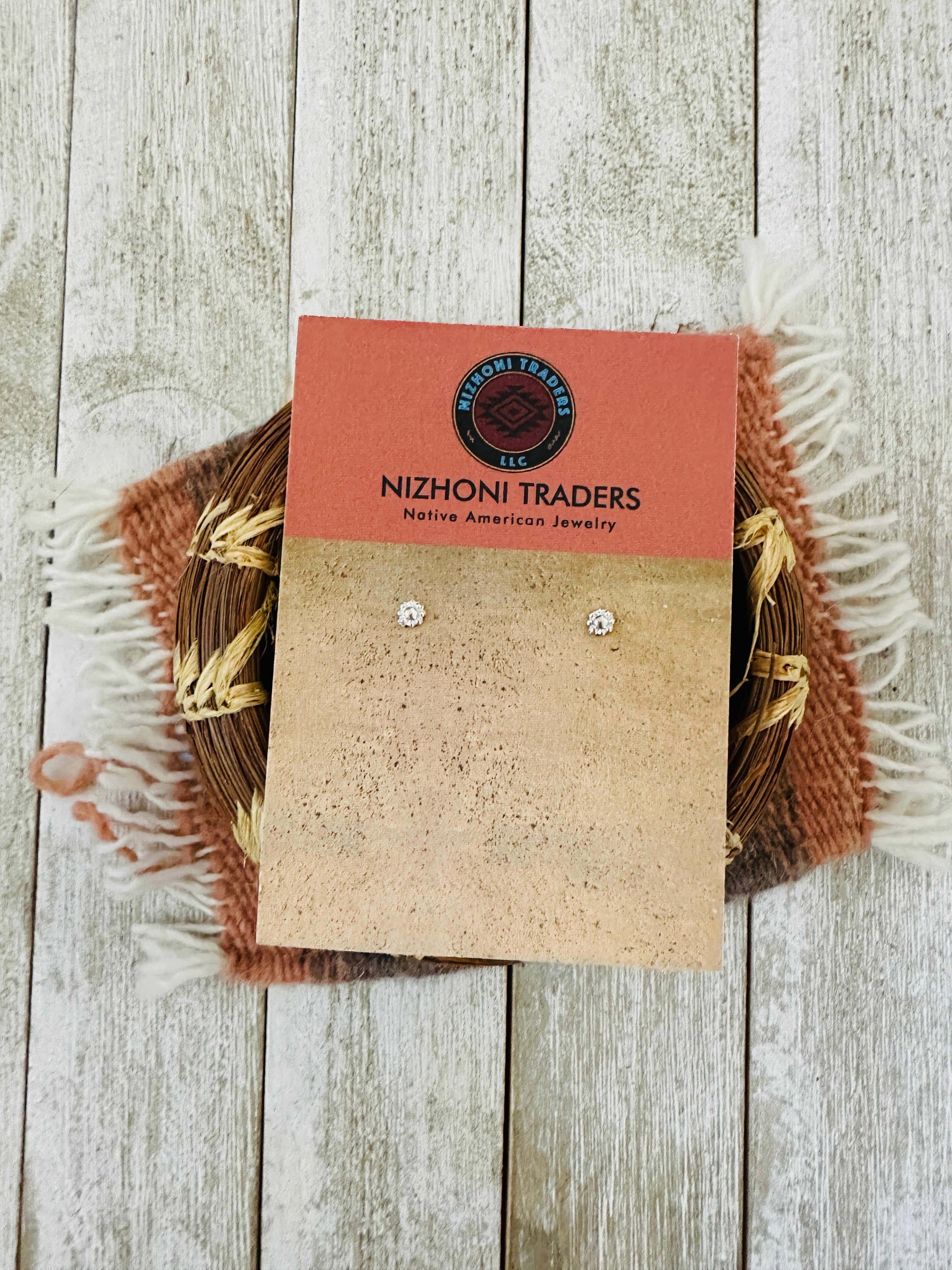 Handcrafted Sterling Silver Mini Flower Stud Earrings