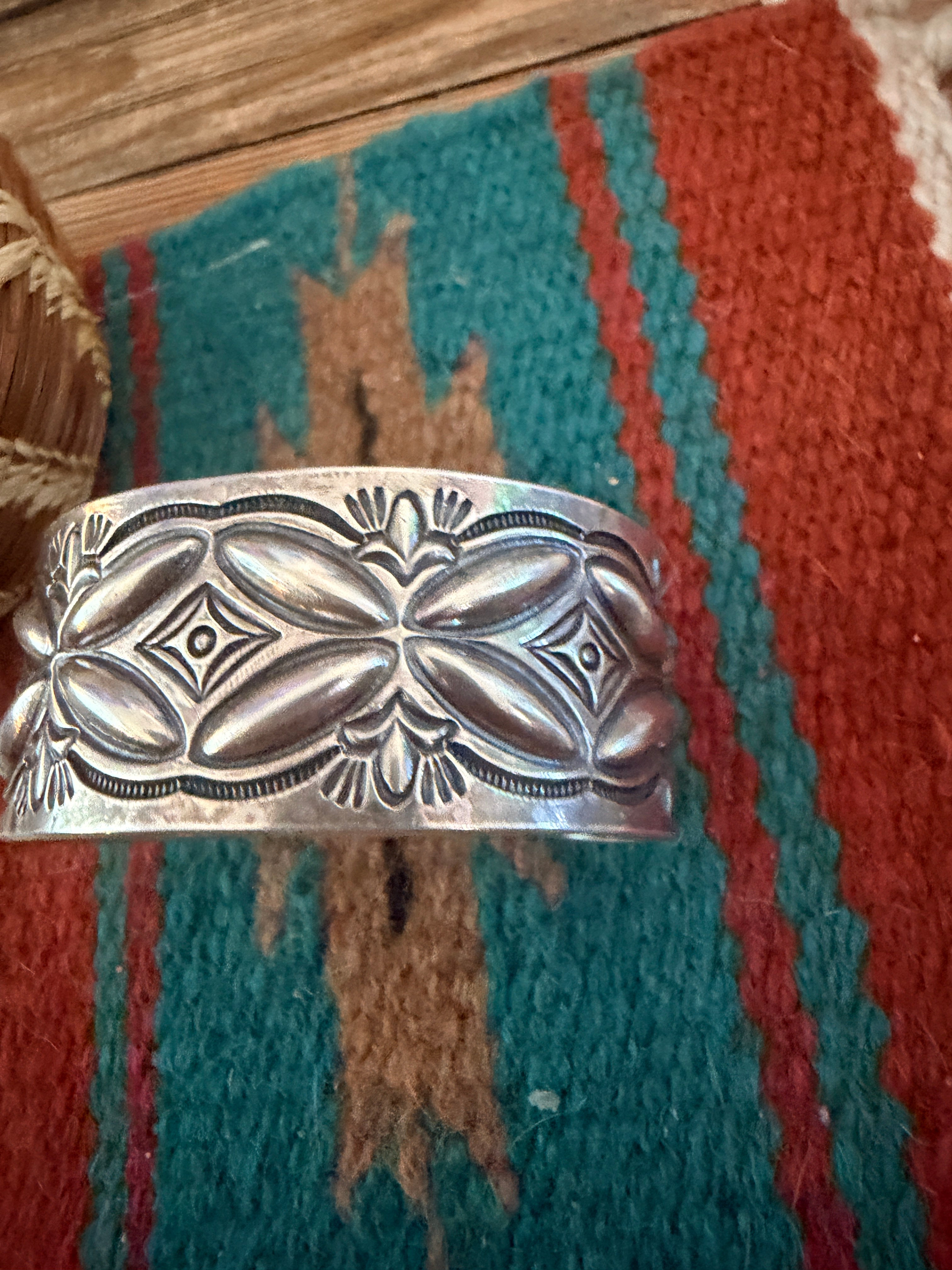 Handcrafted Sterling Silver Cuff Bracelet by Roland Dixson