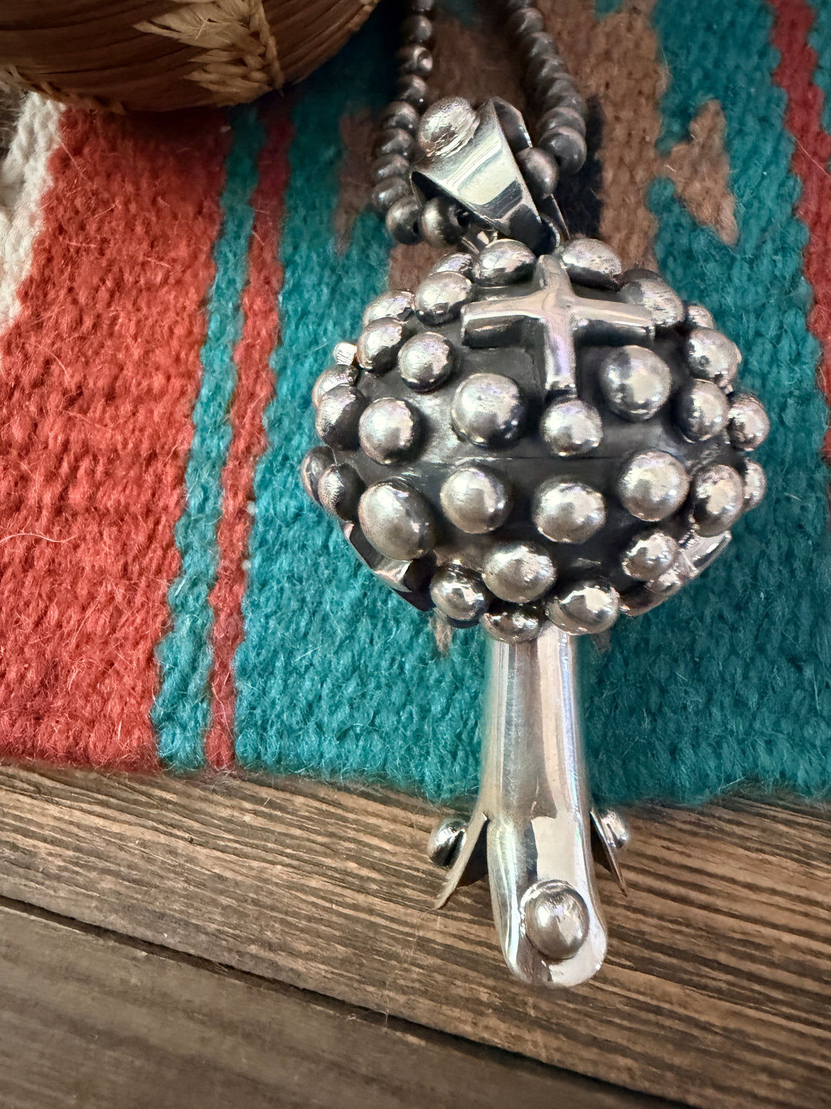 Handcrafted Sterling Silver Cross Blossom Pendant by Chimney Butte