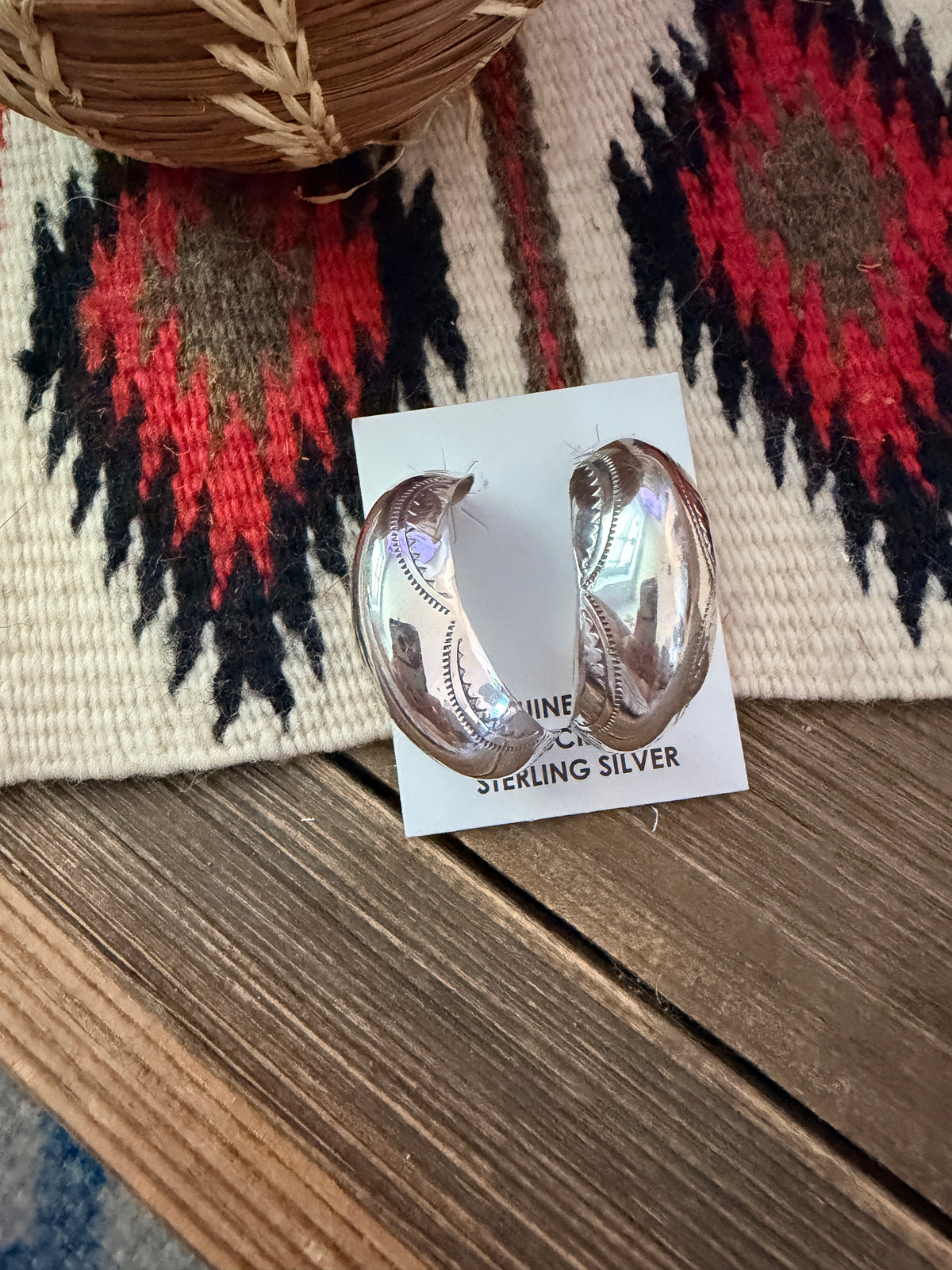 Handcrafted Sterling Silver Hoop Earrings