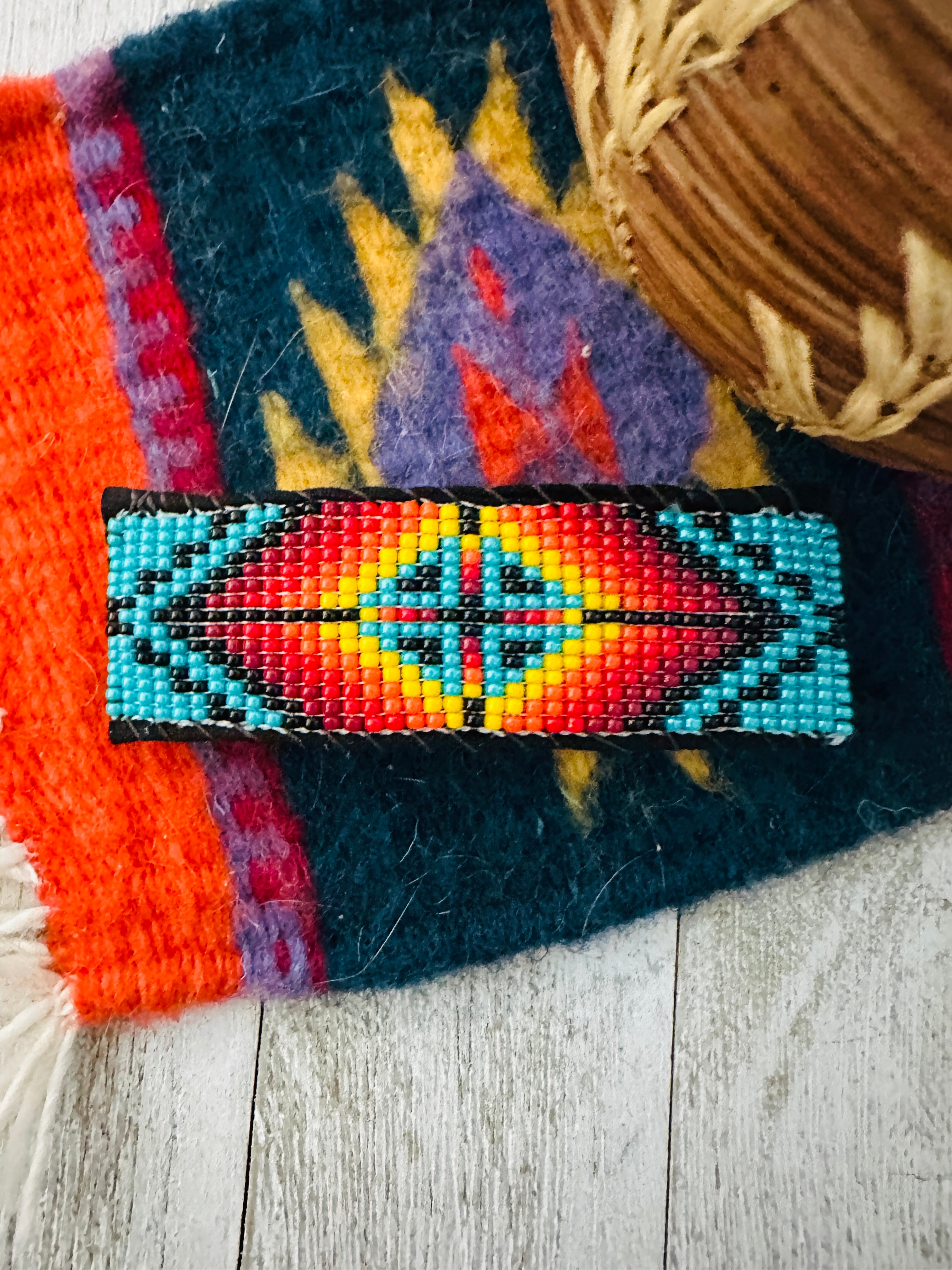 Navajo Handmade Beaded Barrette