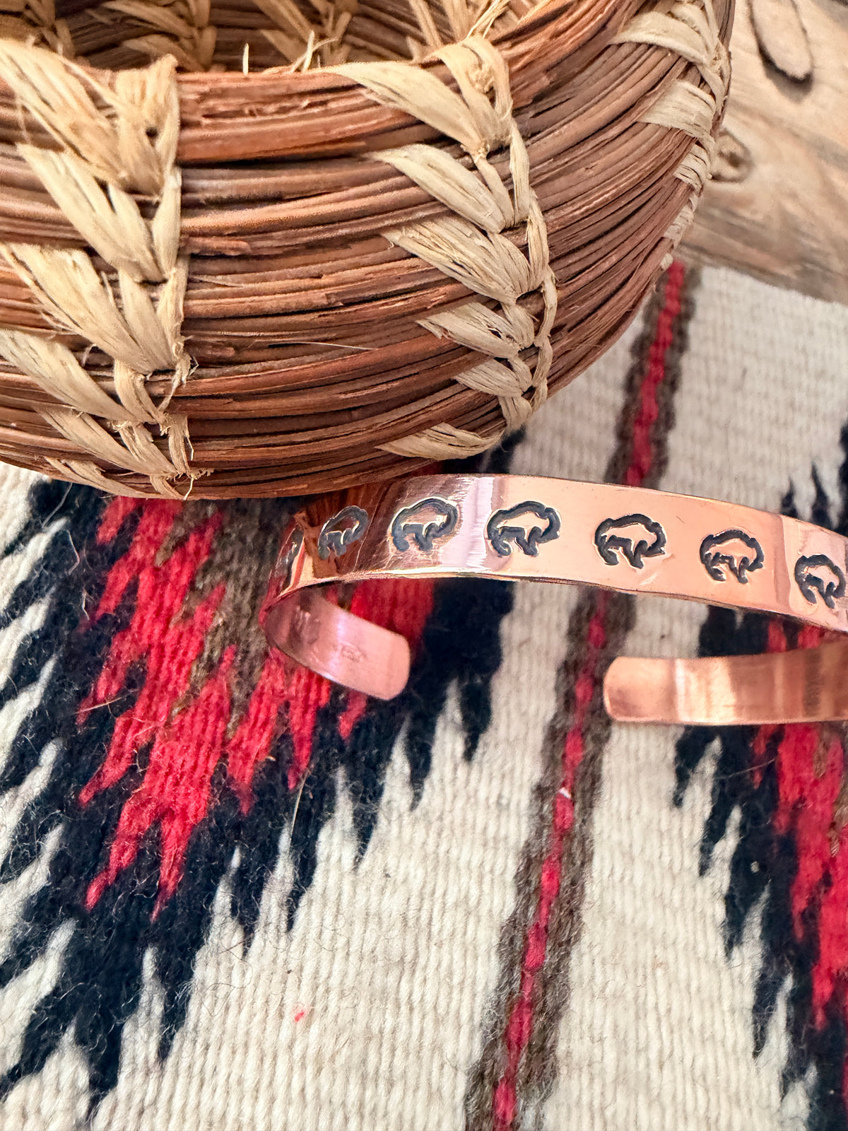Handcrafted Copper Buffalo Cuff Bracelet