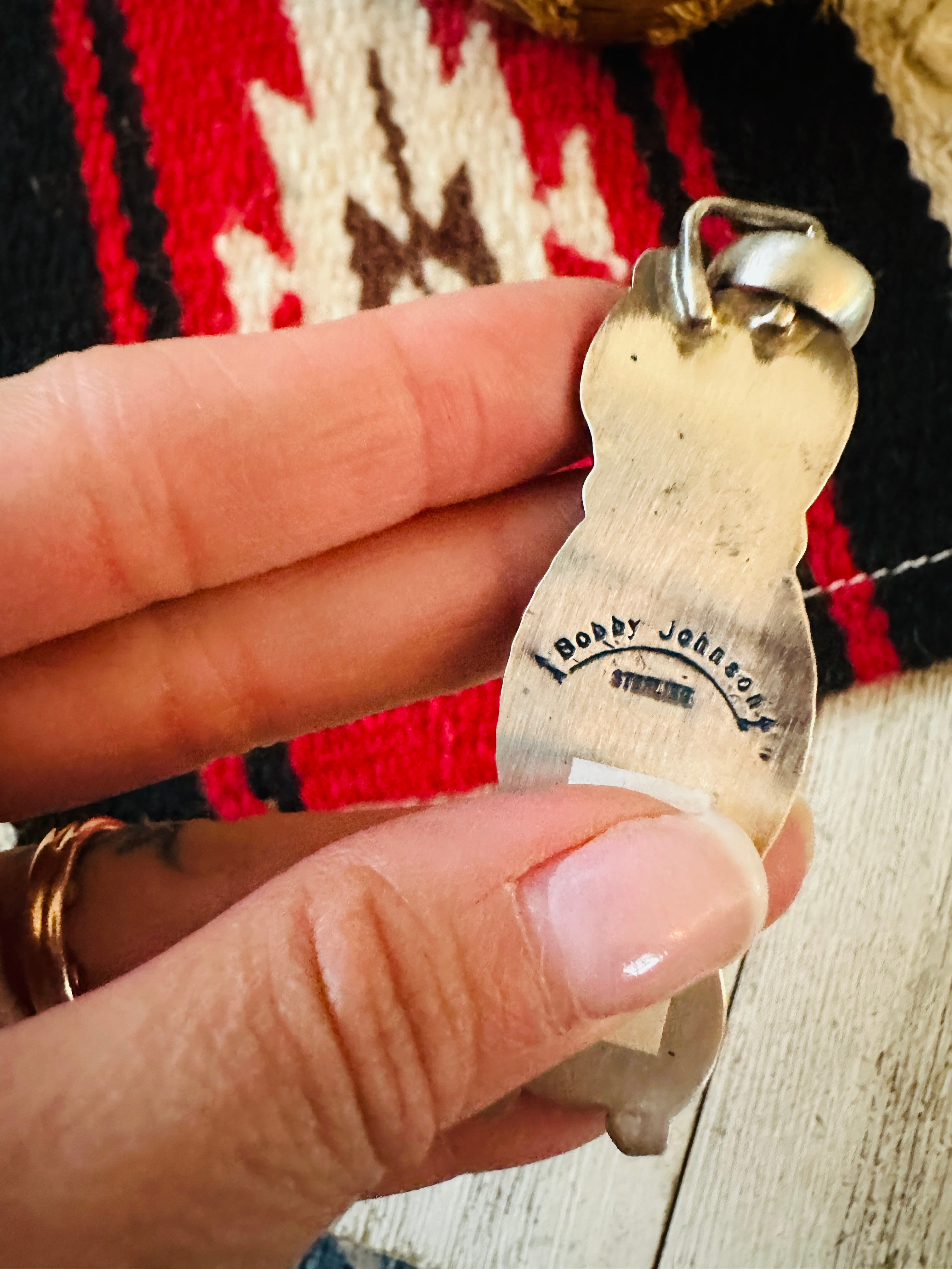 Handcrafted Golden Hills Turquoise & Sterling Silver Pendant