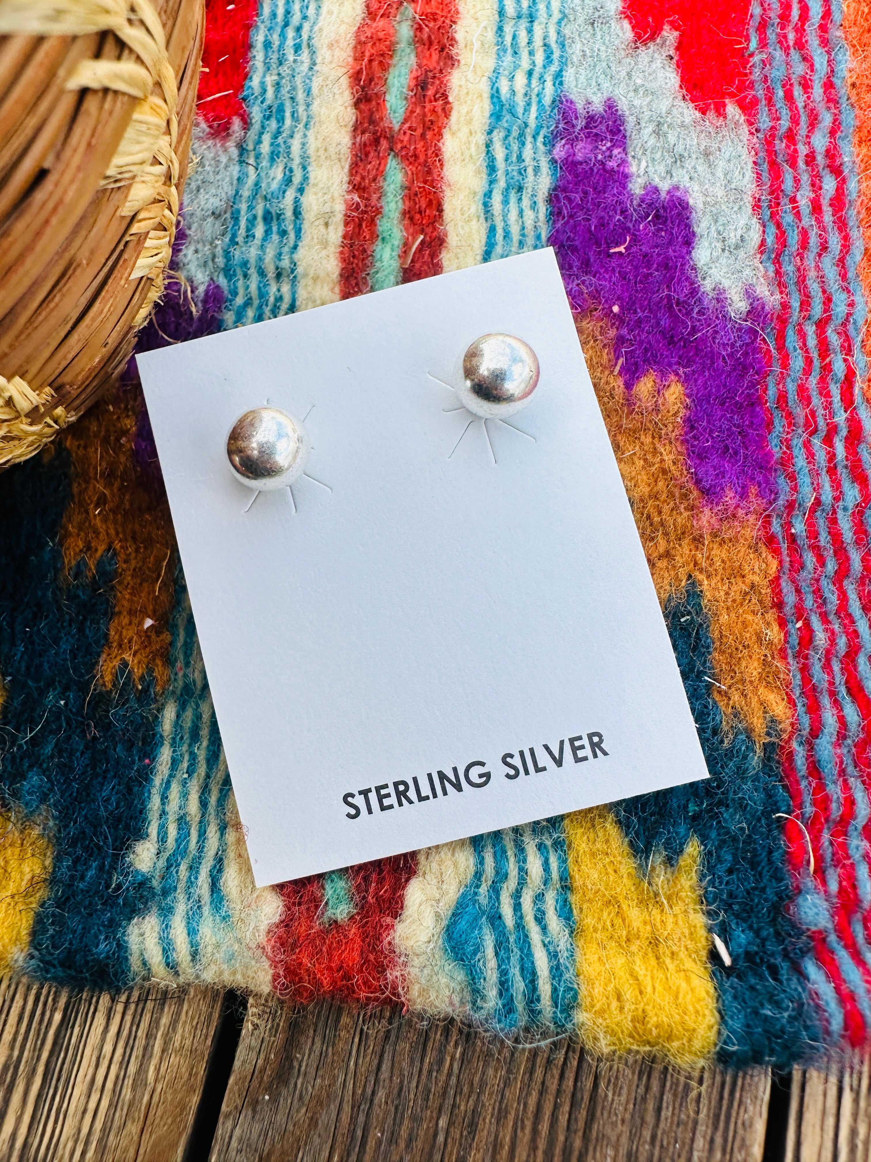 Handcrafted 6mm Sterling Silver Pearl Stud Earrings