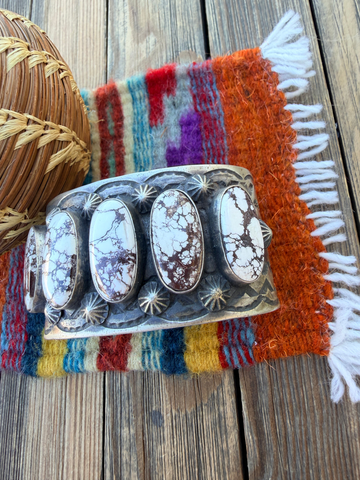 Handcrafted Wild Horse & Sterling Silver Cuff Bracelet by Chimney Butte