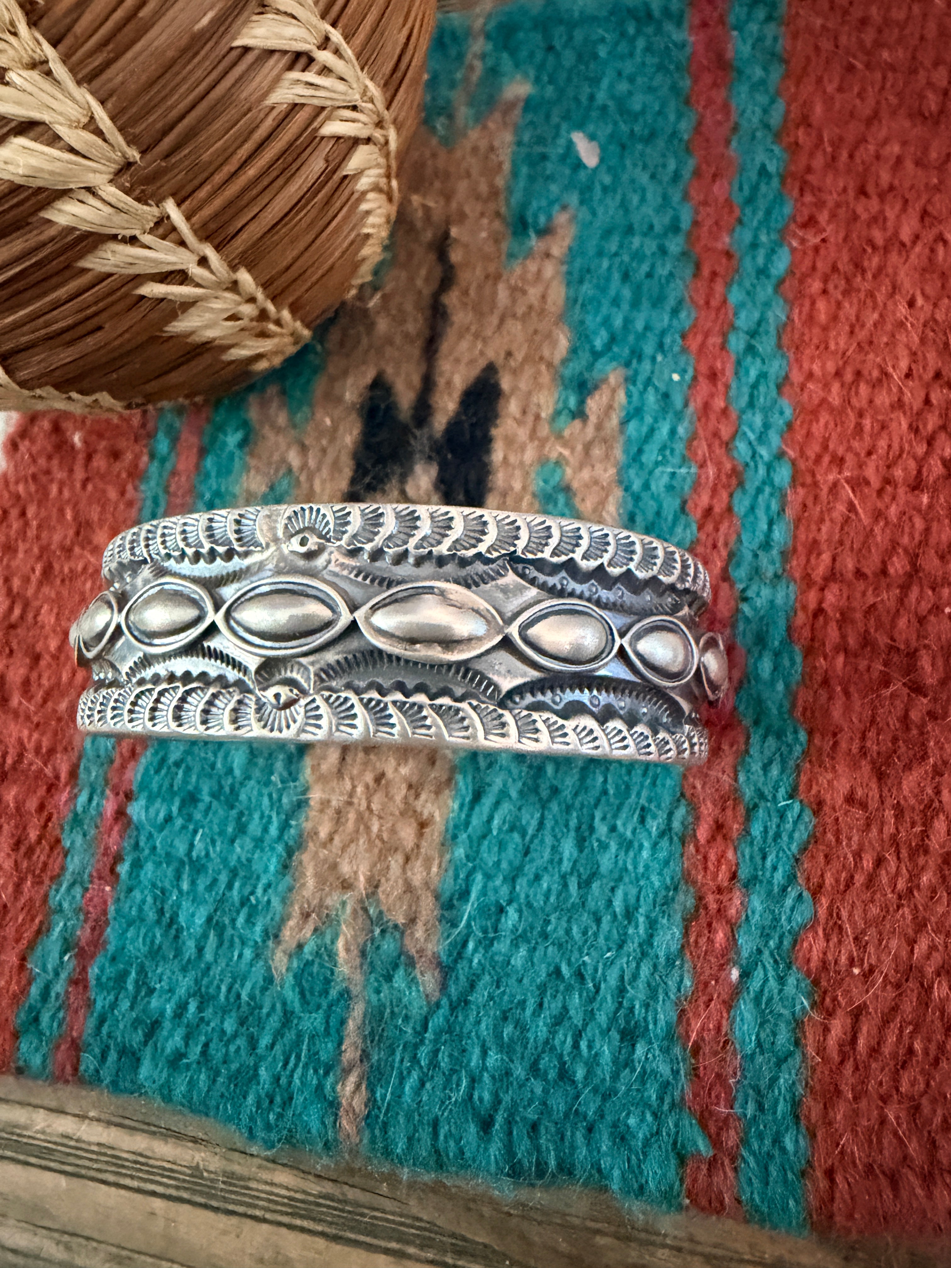 Handcrafted Sterling Silver Cuff Bracelet by Roland Dixson