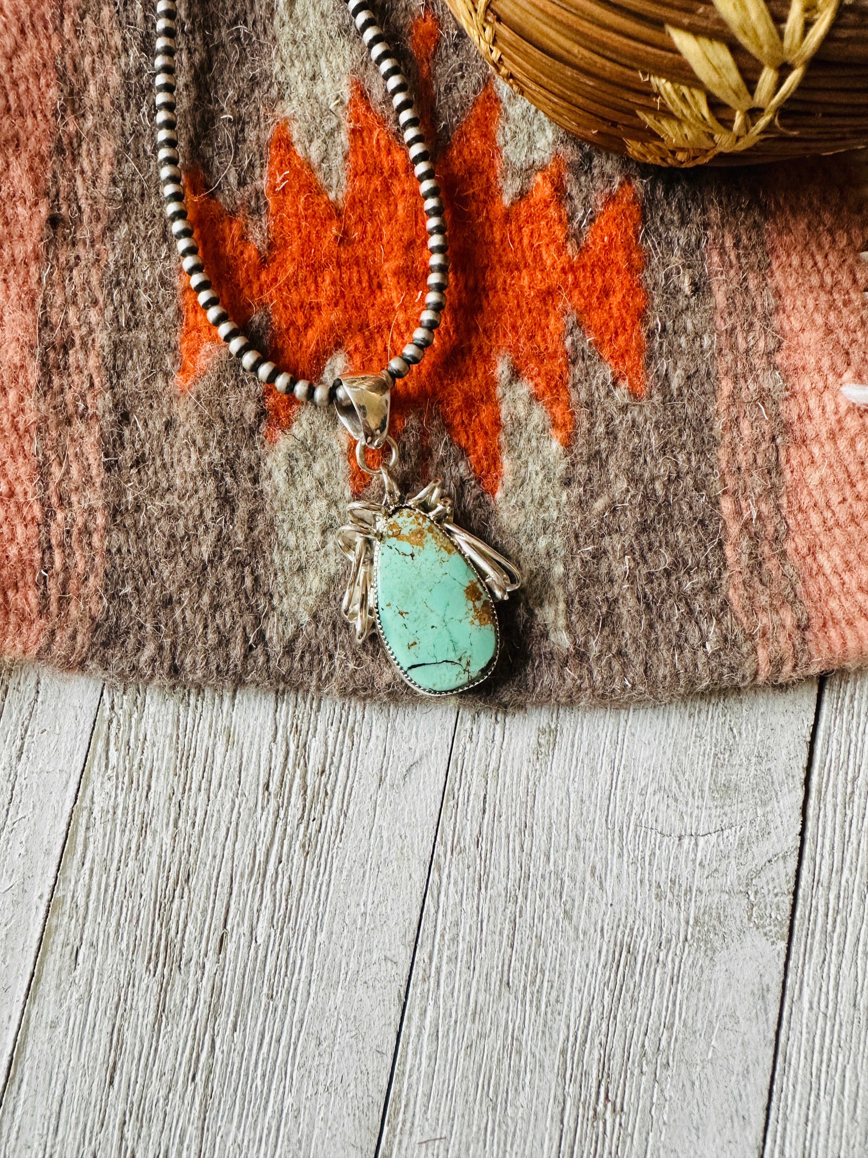 Navajo Turquoise & Sterling Silver Pendant