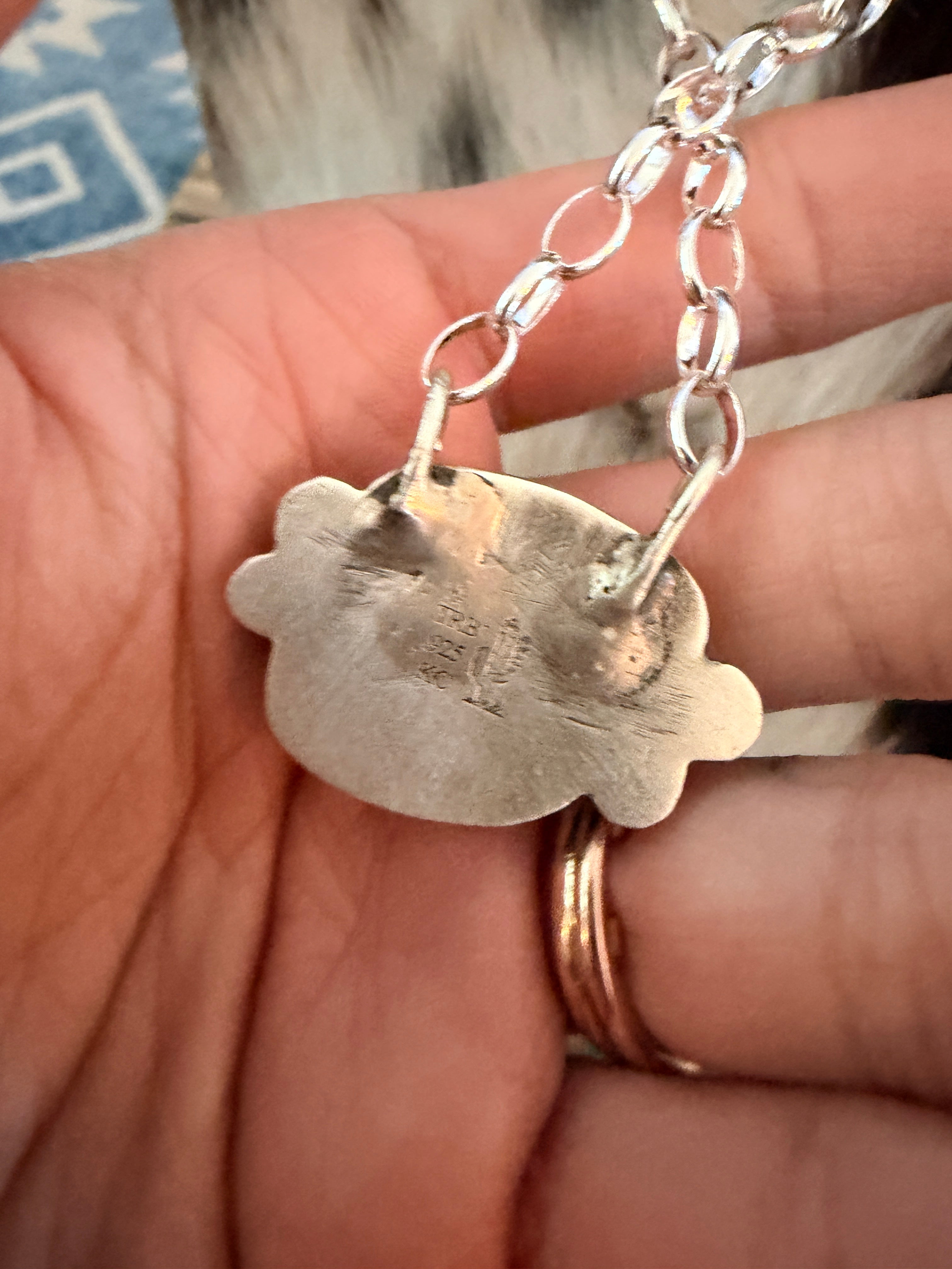 Handmade Sterling Silver & Larimar Necklace