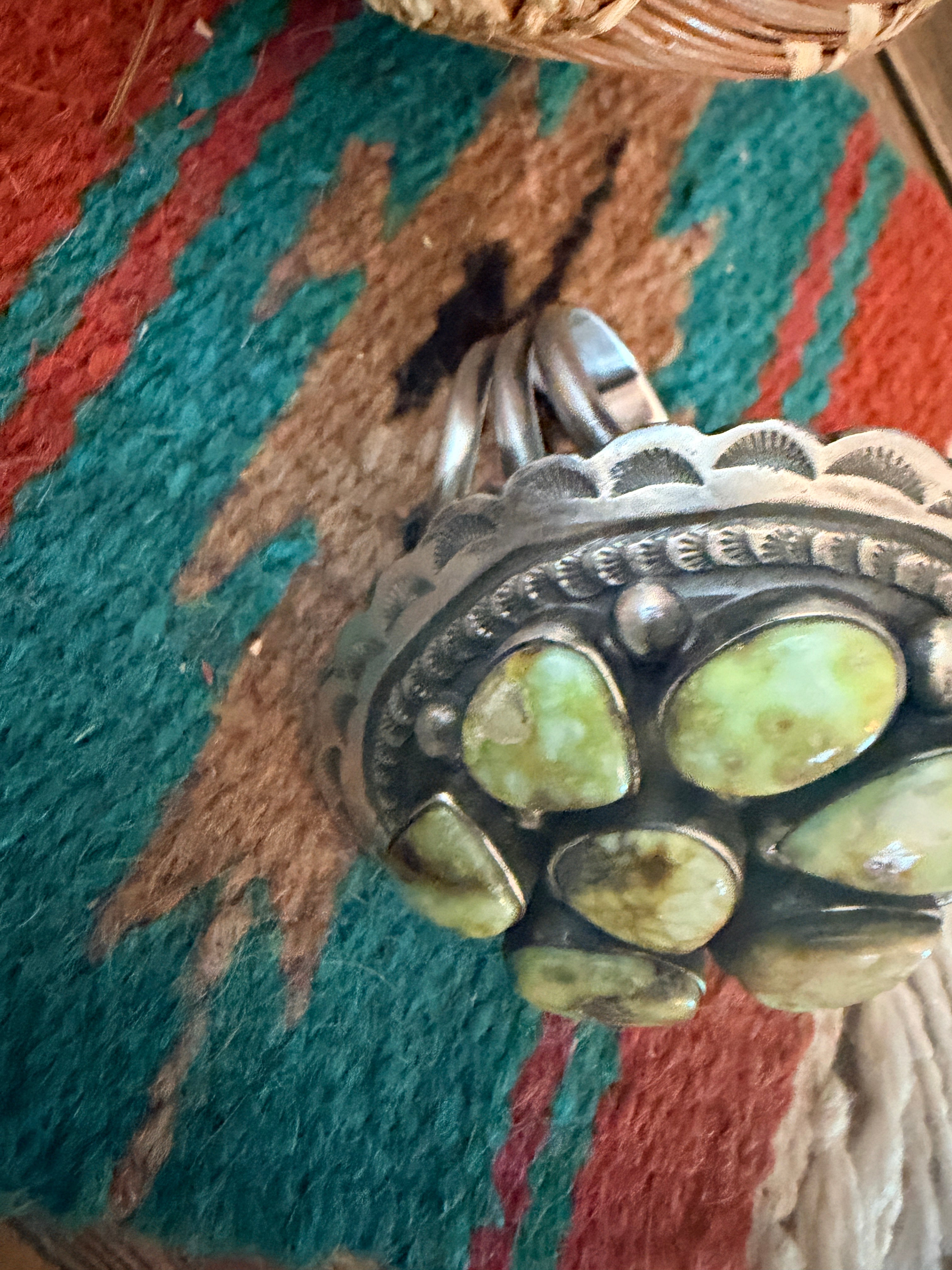 Handcrafted Palomino Turquoise & Sterling Silver Cuff Bracelet by Chimney Butte