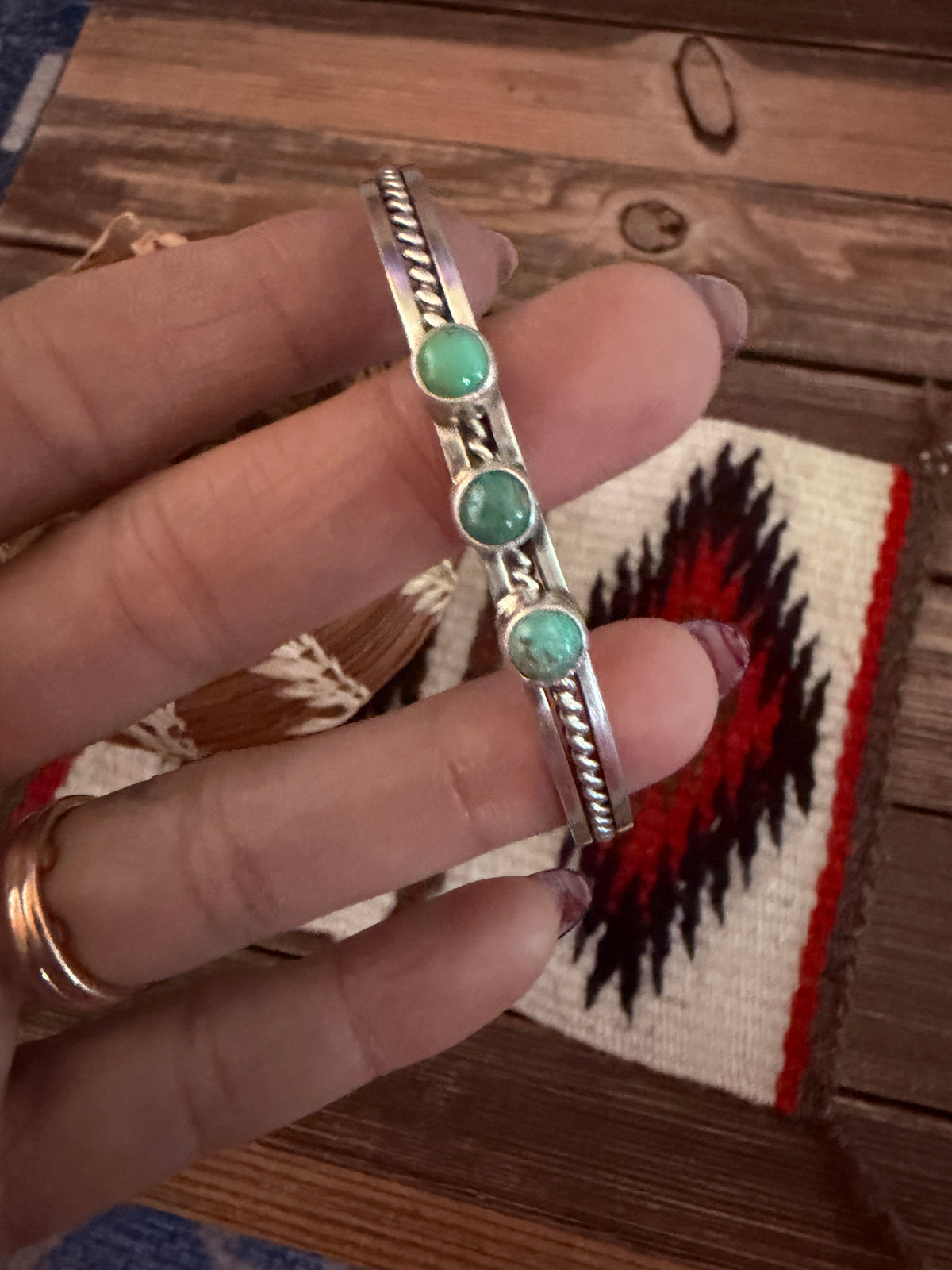 Handcrafted Turquoise & Sterling Silver Cuff Bracelet