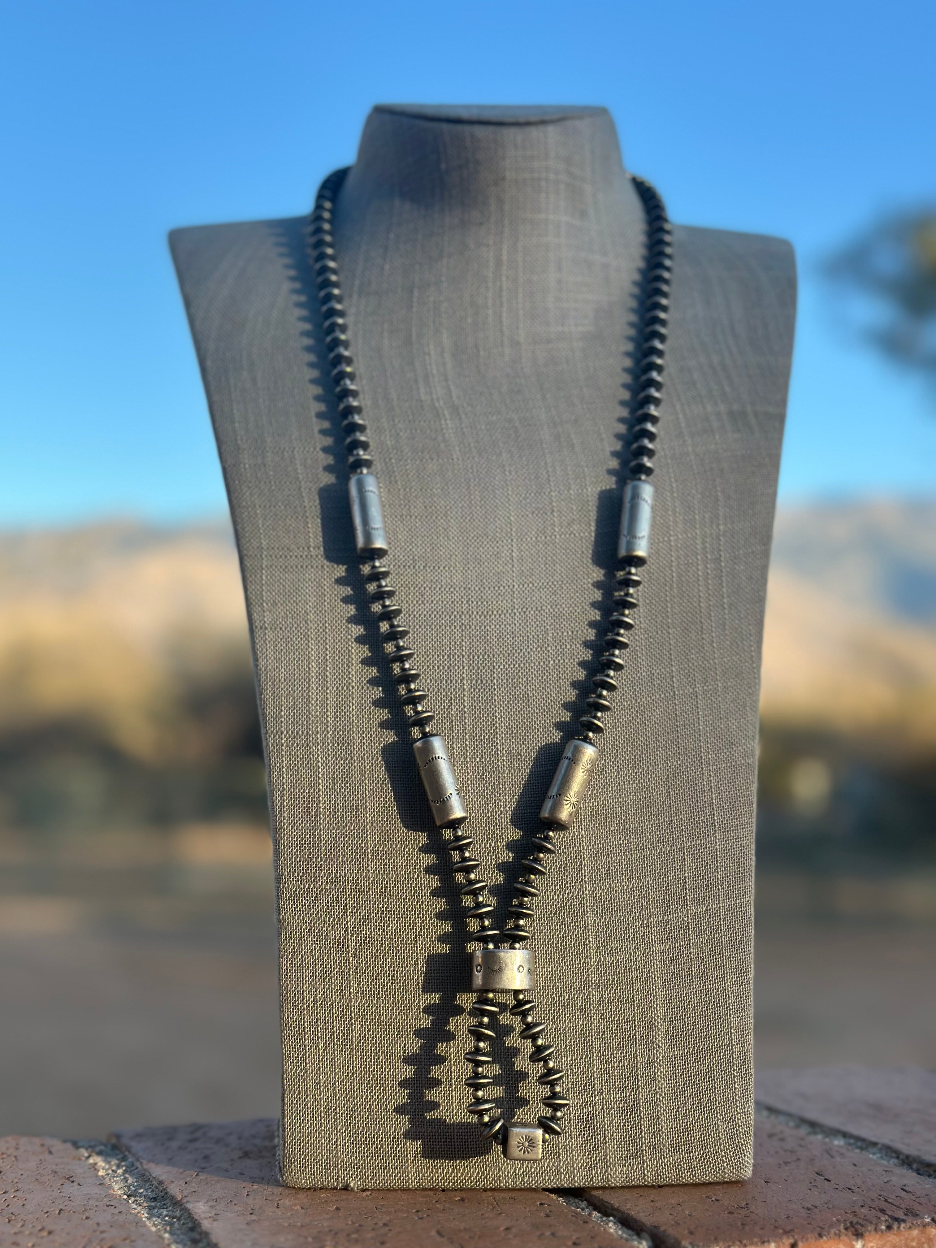 Nizhoni Handmade Sterling Silver Jacla Necklace