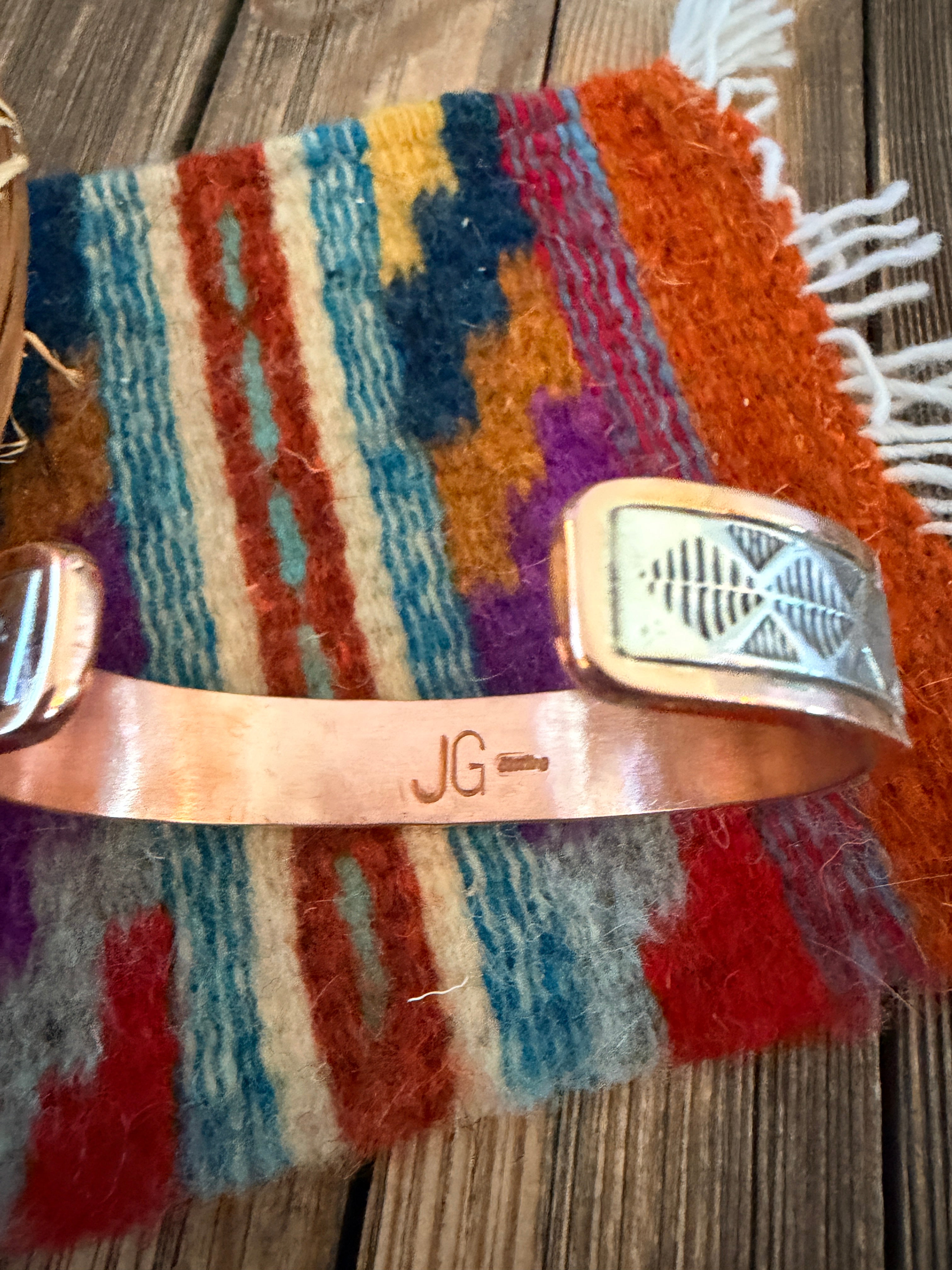Handcrafted Copper & Sterling Silver Cuff Bracelet