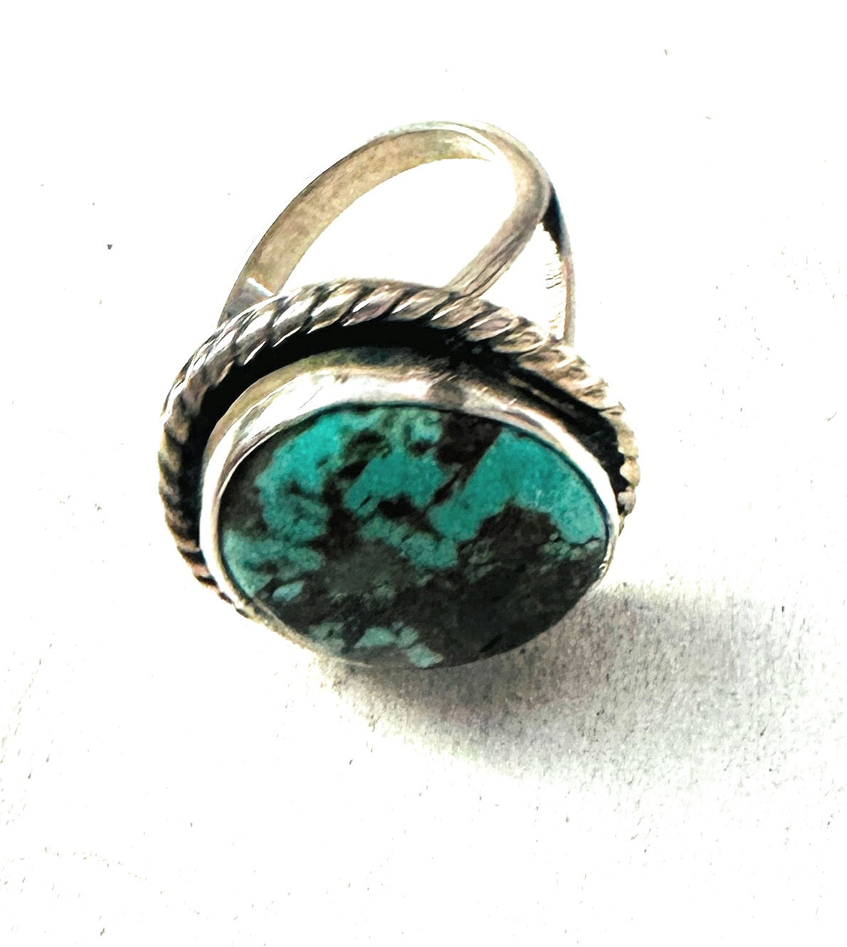 Navajo Royston Turquoise & Sterling Silver Ring Size 5.75