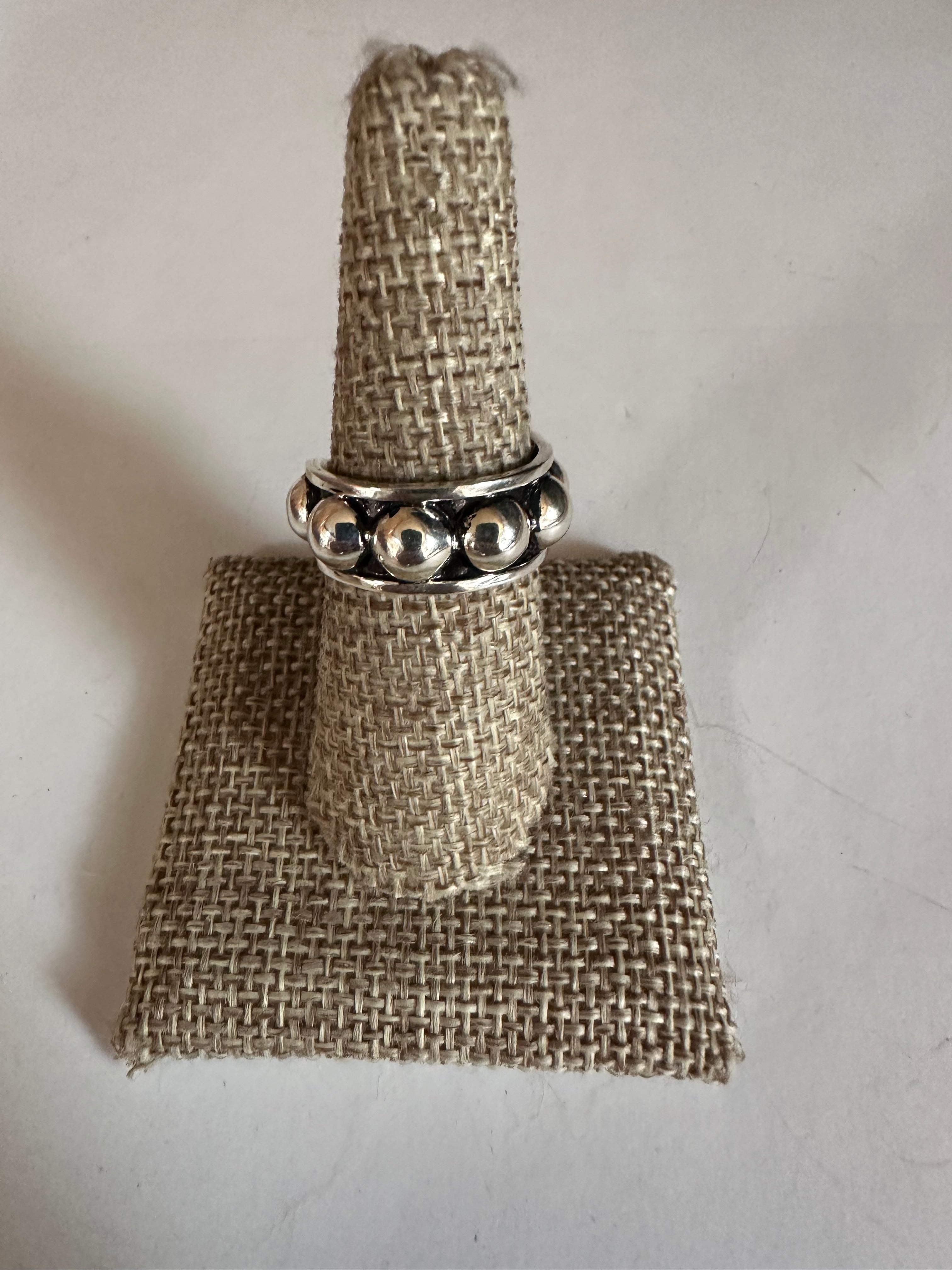 Handmade Sterling Silver 6mm Rocker Stacker Adjustable Band Ring