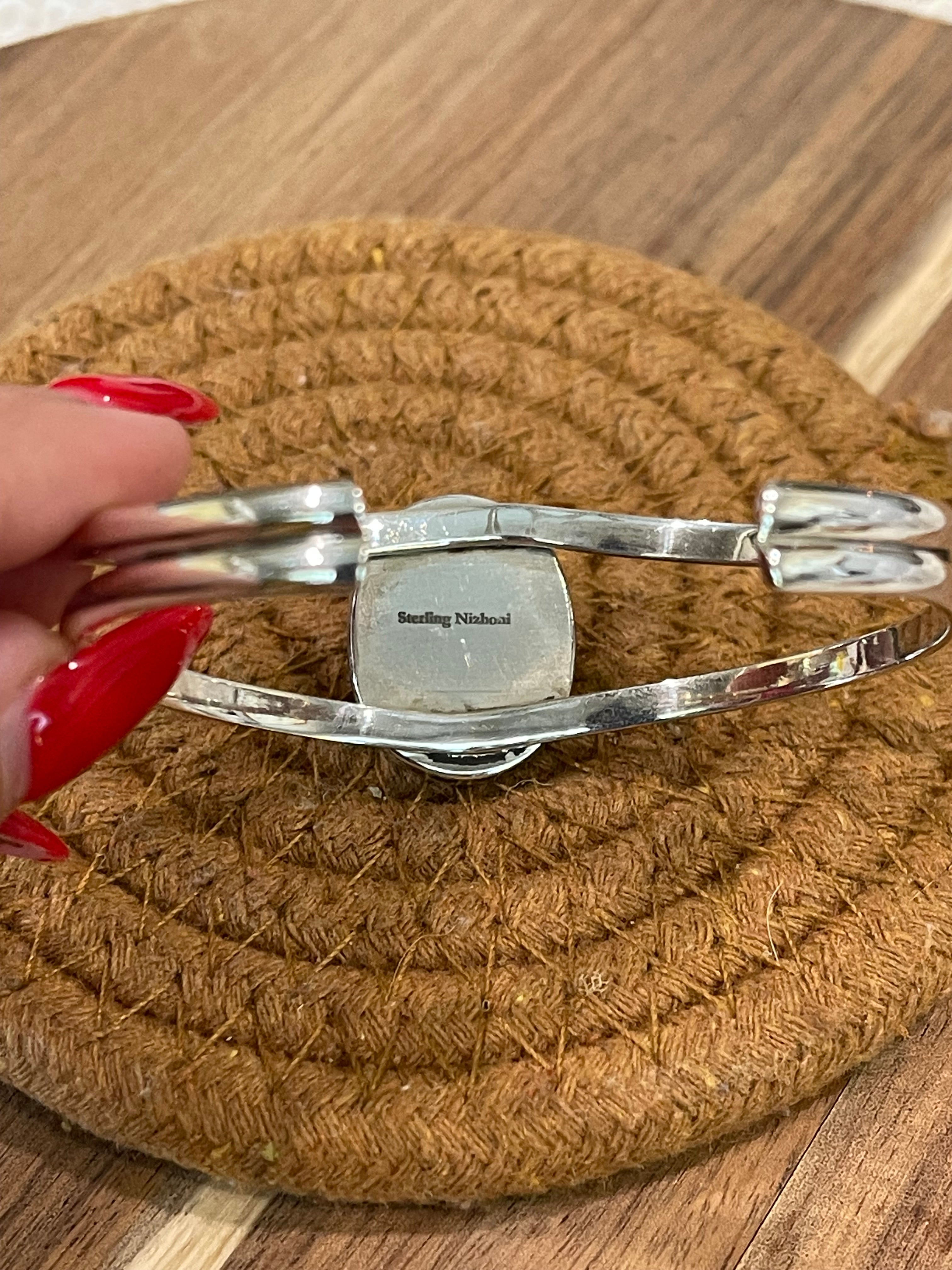 Handcrafted Sterling Silver & Golden Hills Turquoise Cuff Bracelet