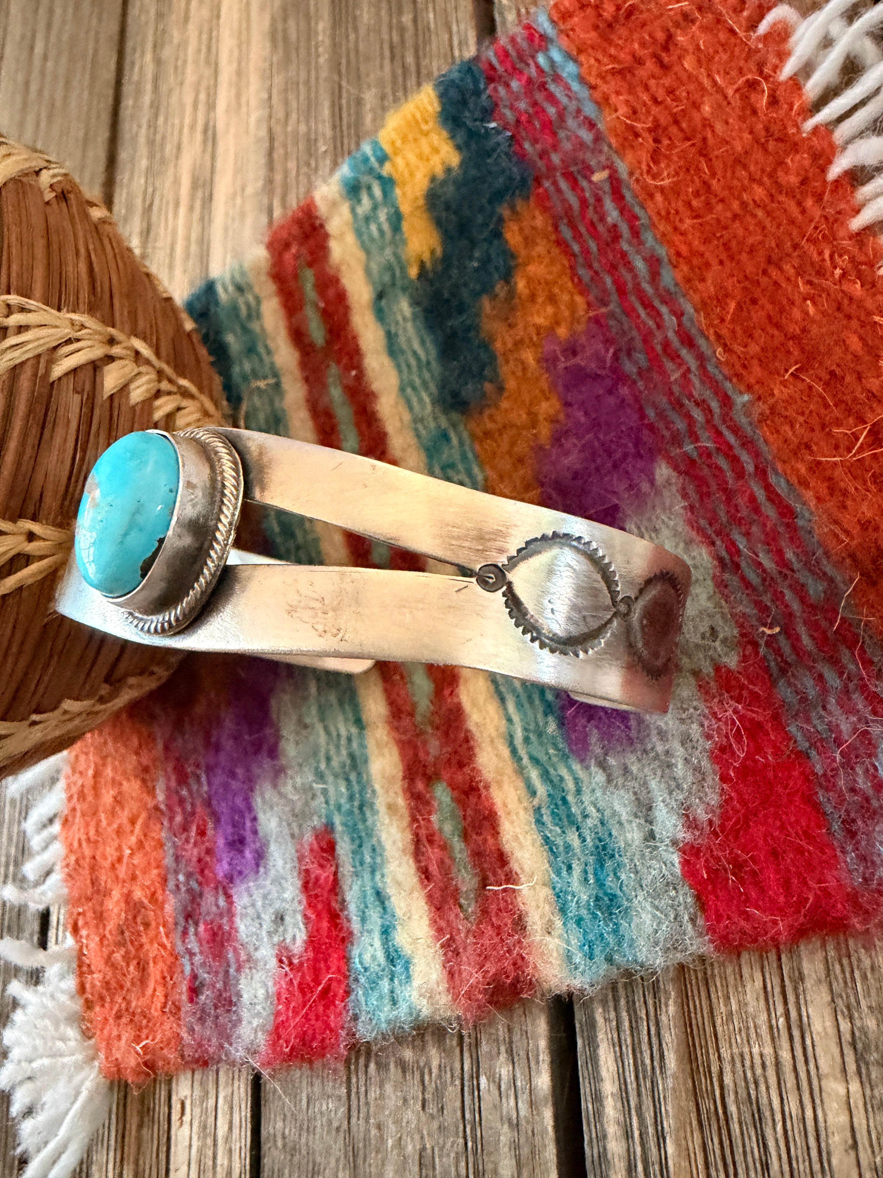 Handcrafted Sterling Silver & Turquoise Cuff Bracelet