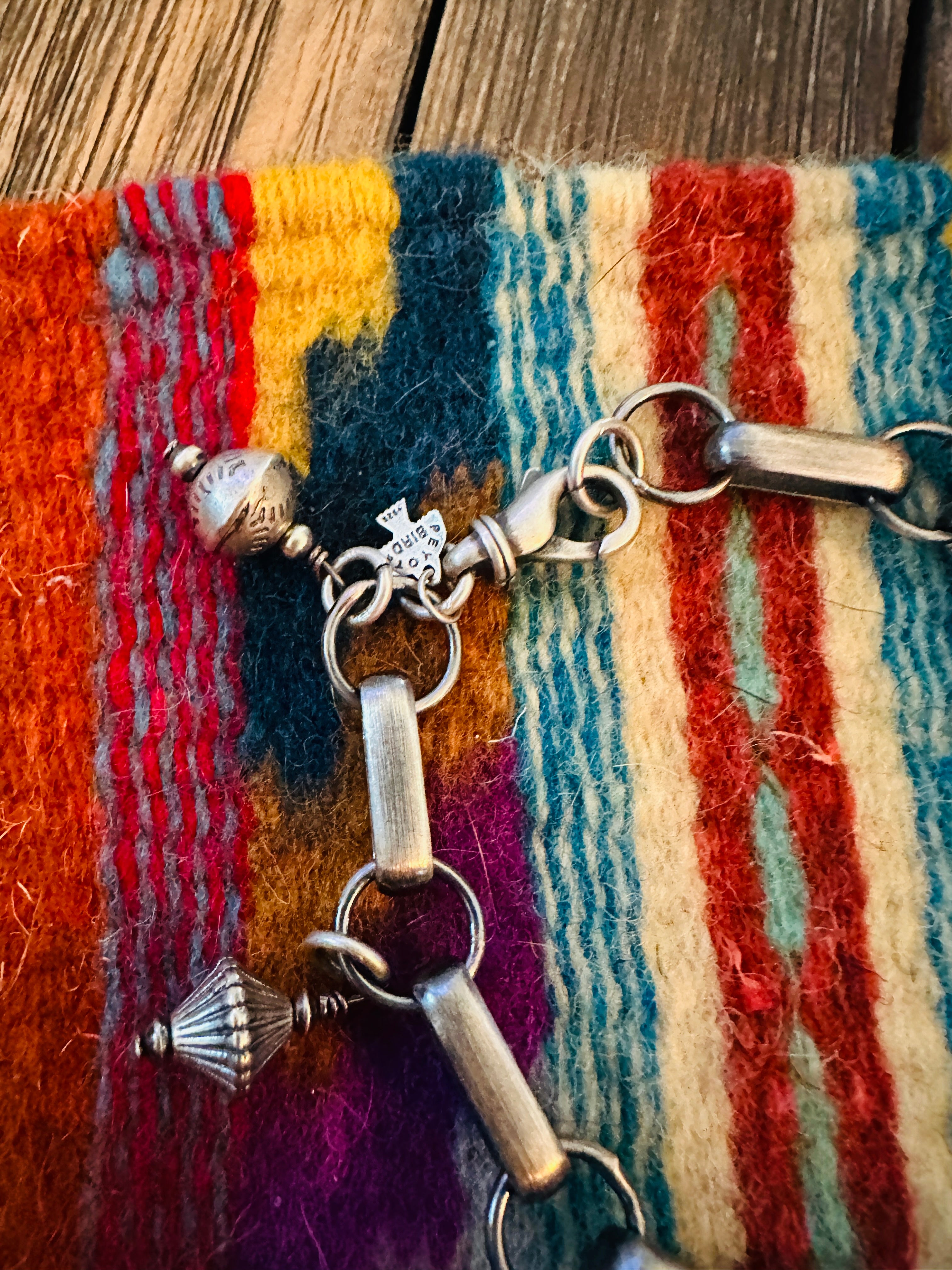 Handcrafted Sterling Silver & Turquoise Charm Bracelet