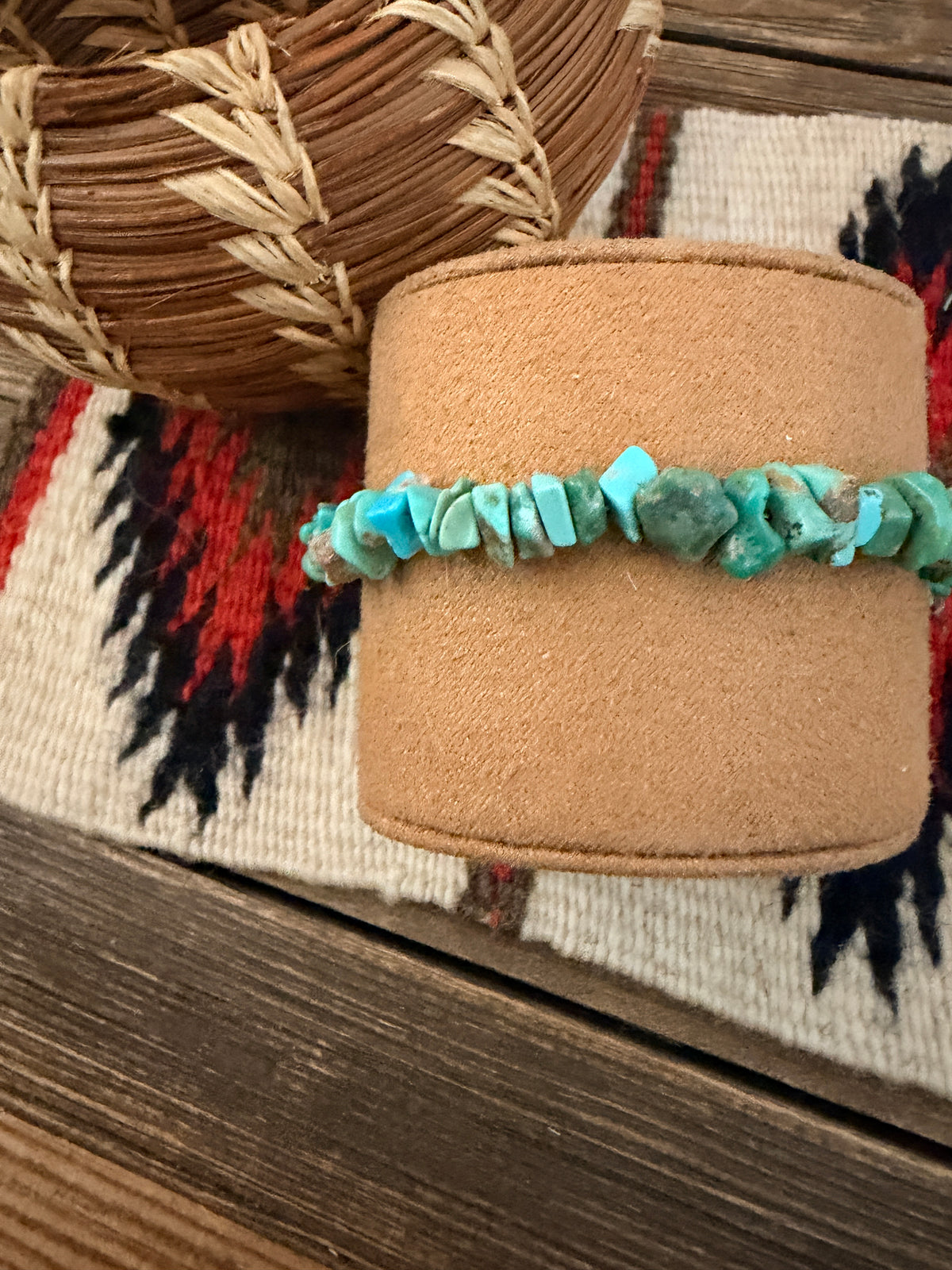 Handcrafted Turquoise Beaded Bracelet