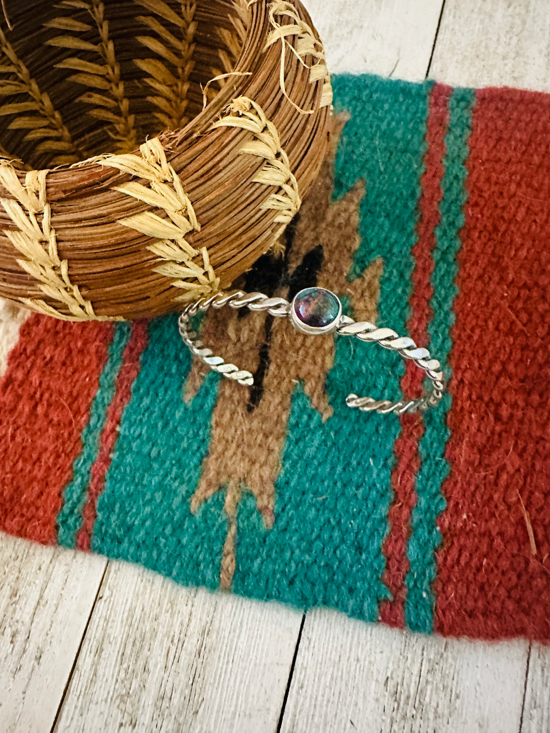 Handcrafted Sterling Silver & Pink Dream Mojave Cuff Bracelet