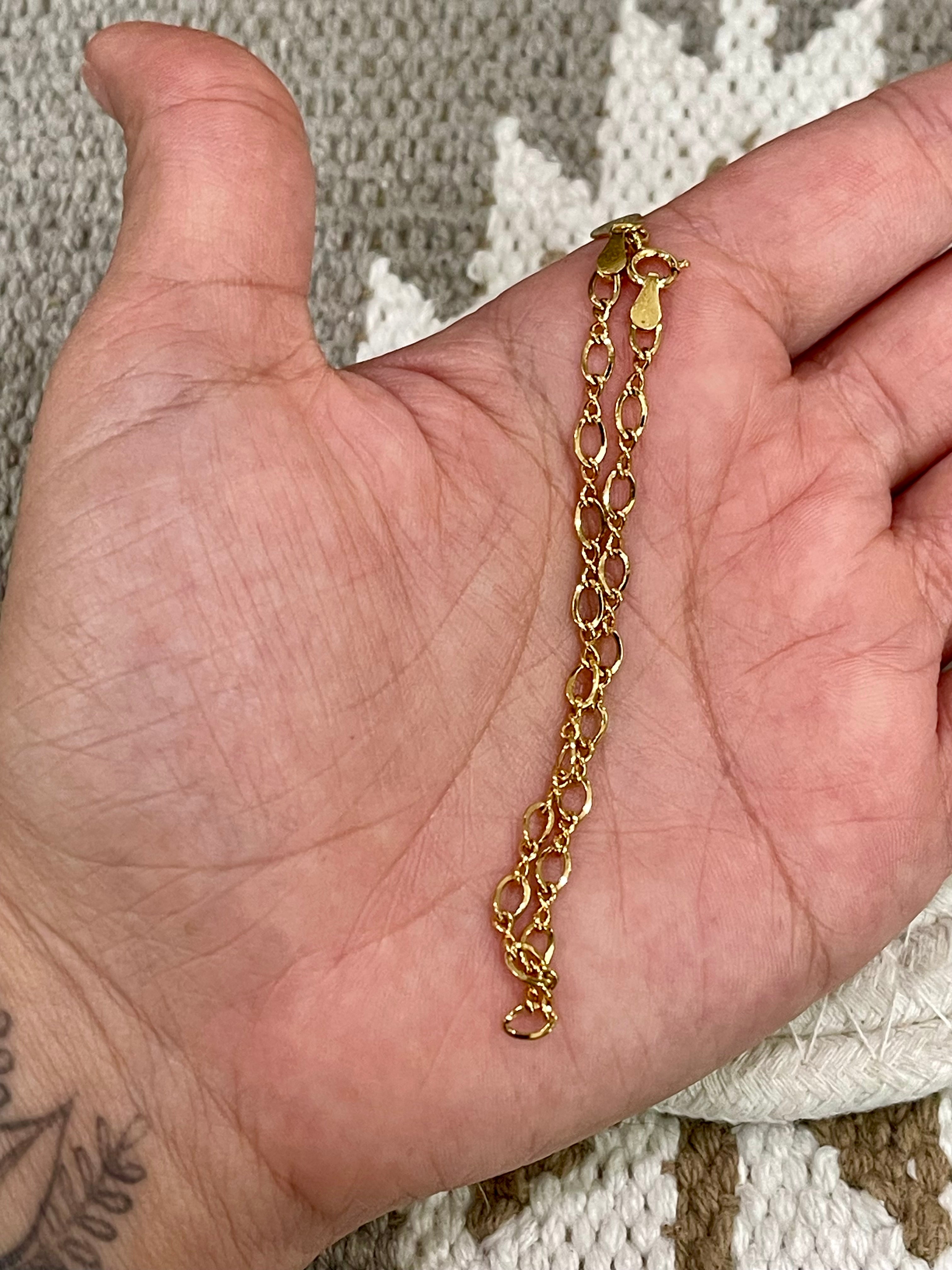 Vintage  Gold Plated Chain Bracelet