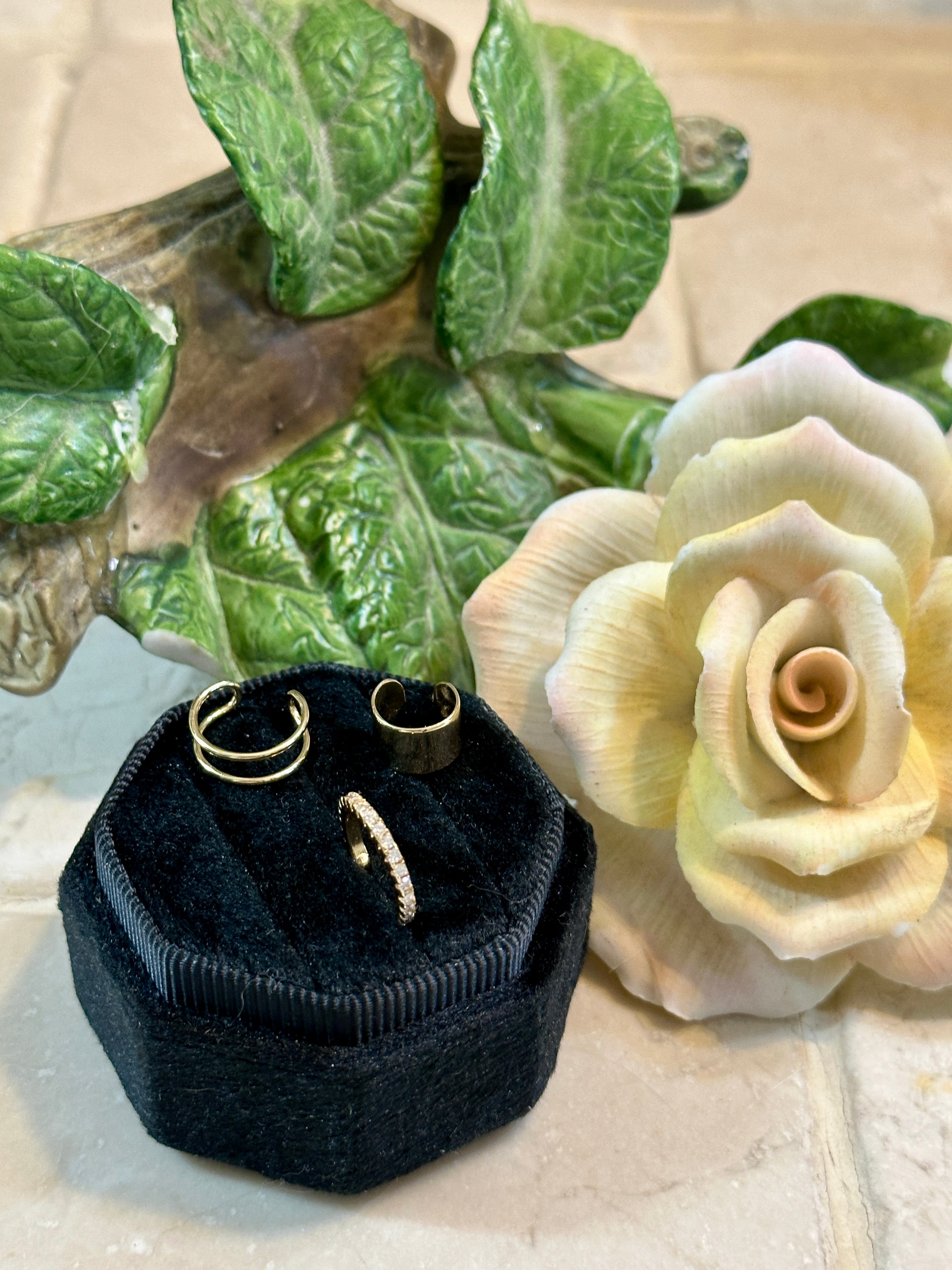 Sterling Silver Simple Ear Cuff Set of 3- Gold Plated