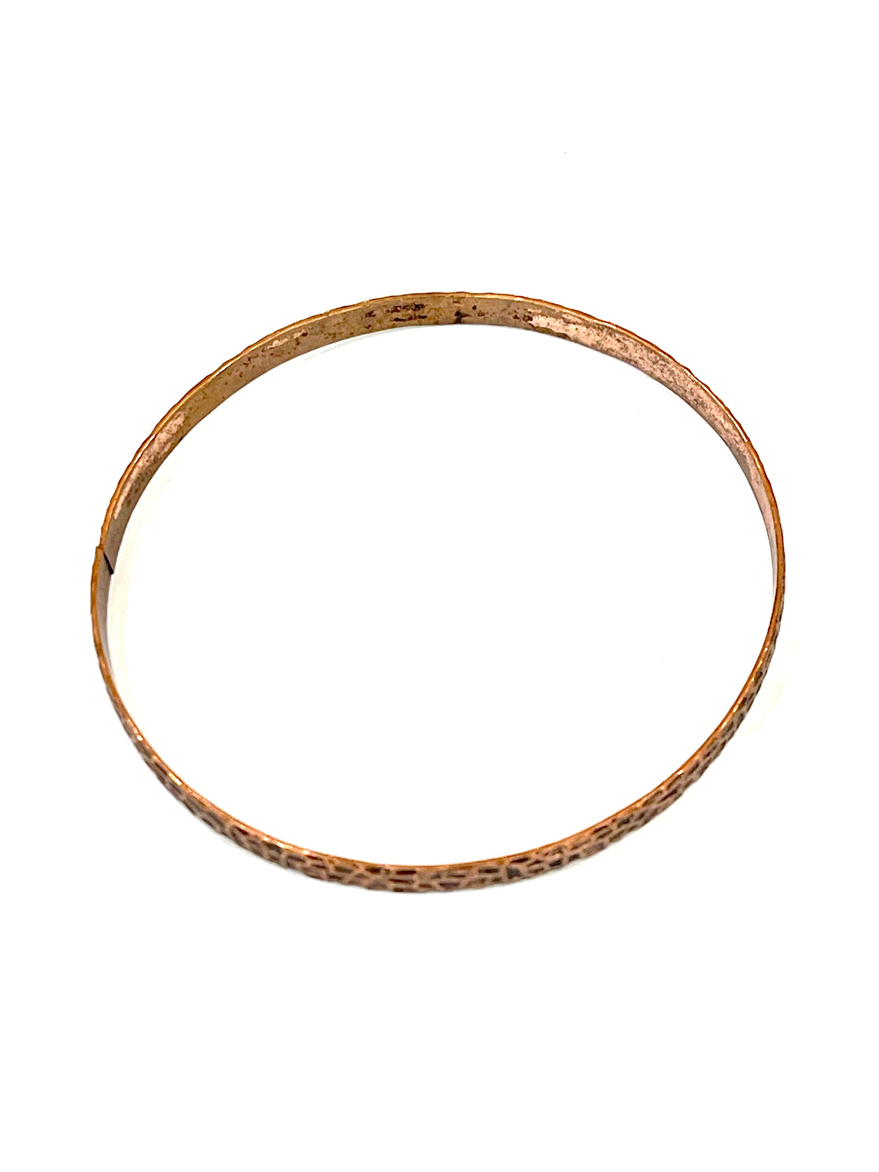 Vintage Handmade Copper Bangle Bracelet