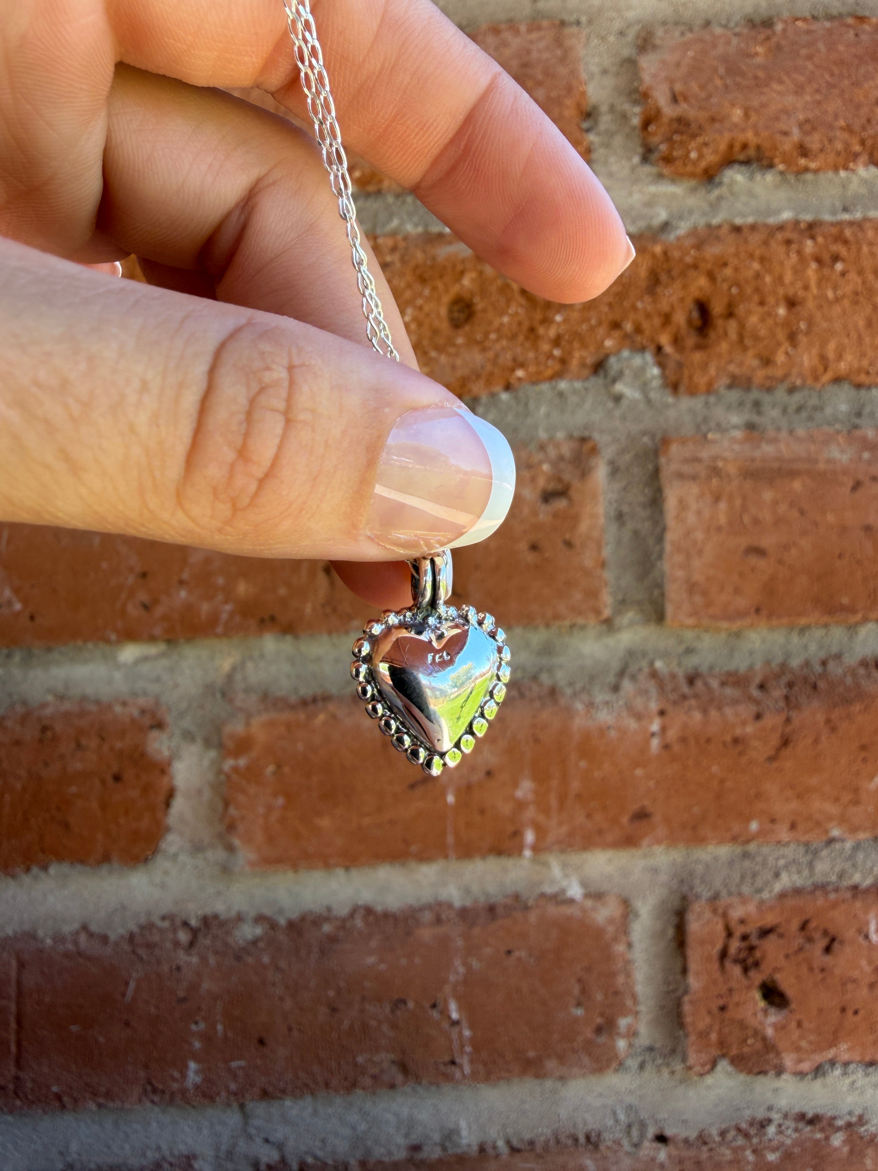 Handmade Sterling Silver Heart Necklace
