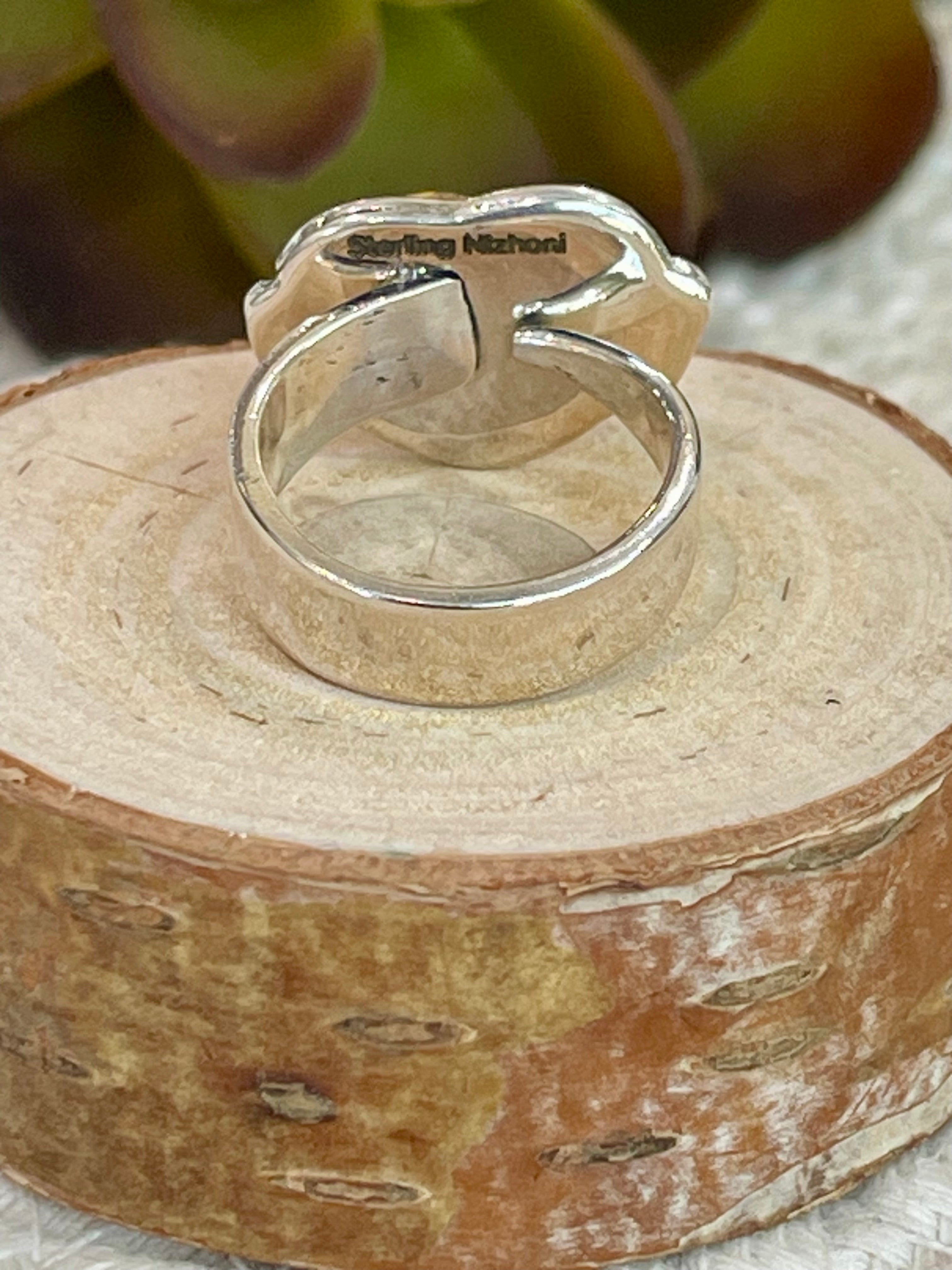 Handmade Sterling Silver & Bumble Bee Adjustable Ring