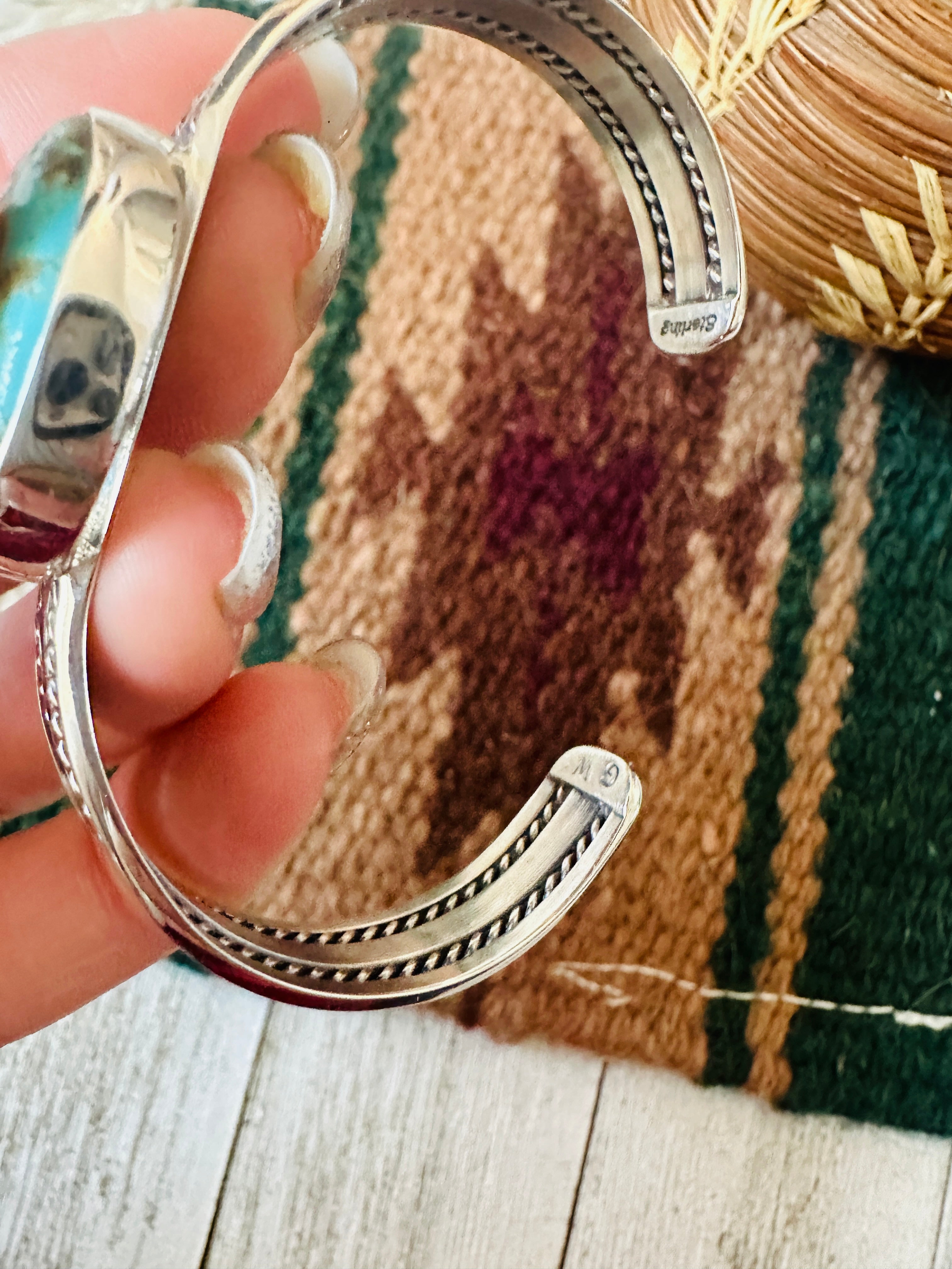 Navajo Turquoise & Sterling Silver Cuff Bracelet