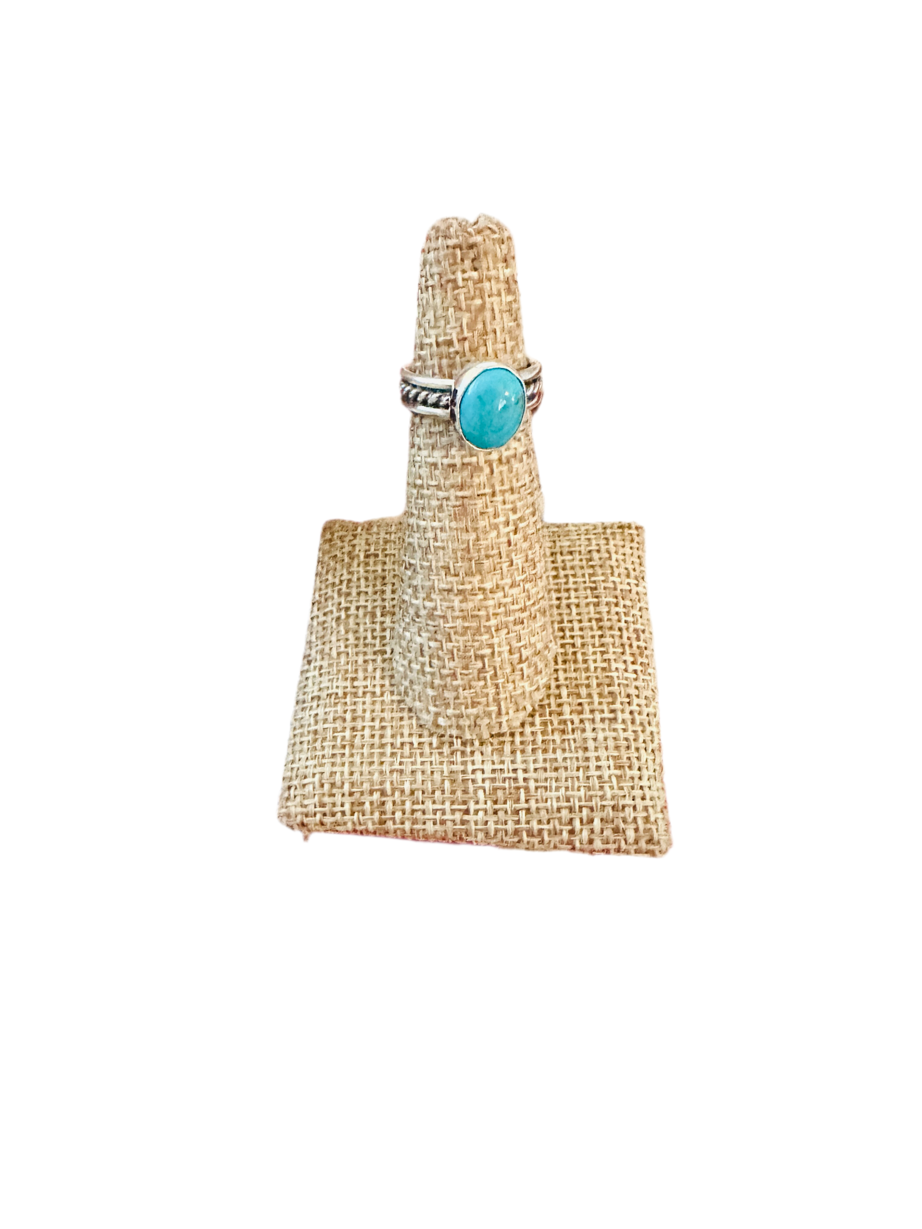 Navajo Turquoise & Sterling Silver Ring Size 4.5