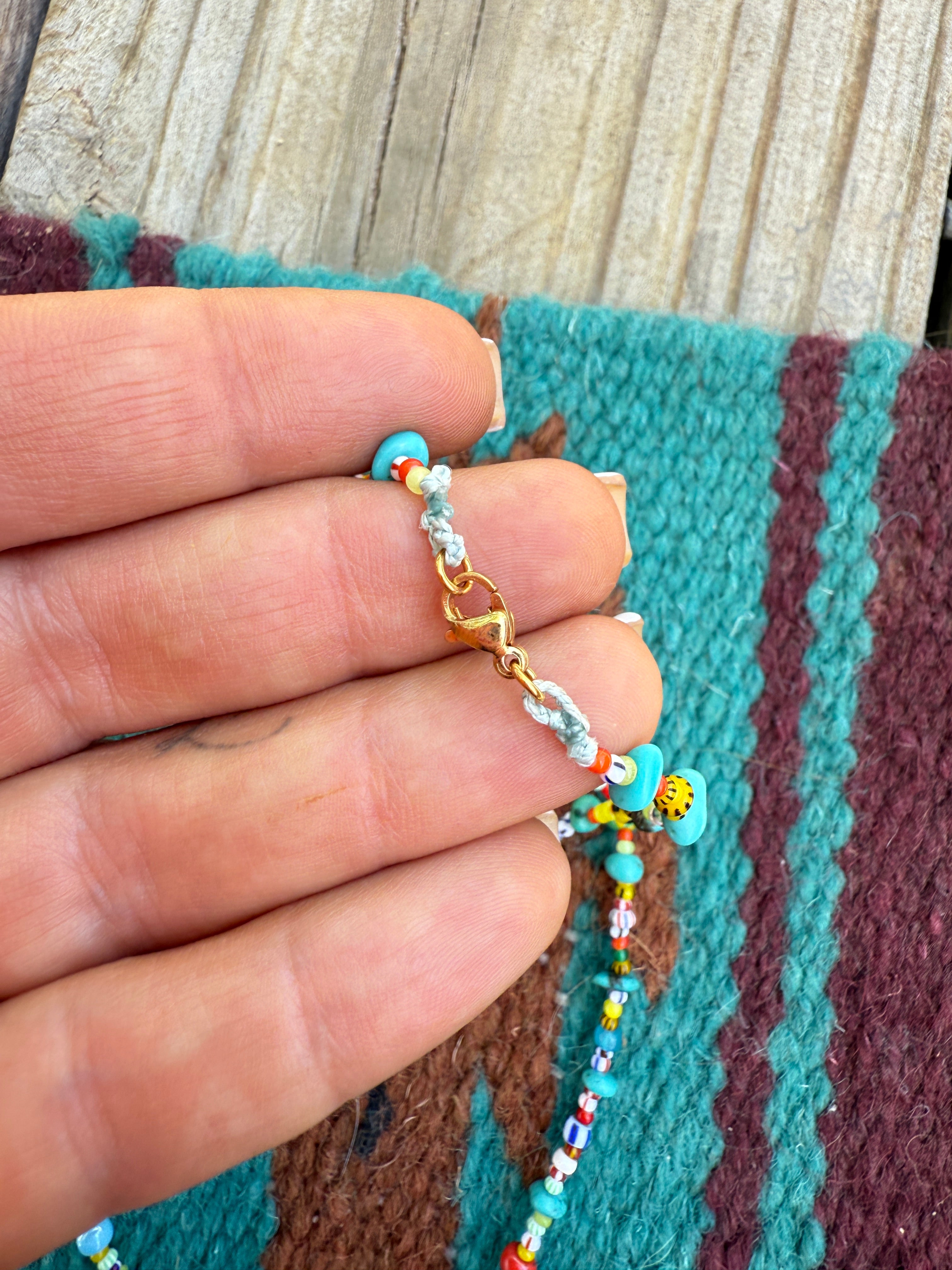 “The Golden Collection” Beaded Bliss Handmade Beaded Necklace 16” style 1