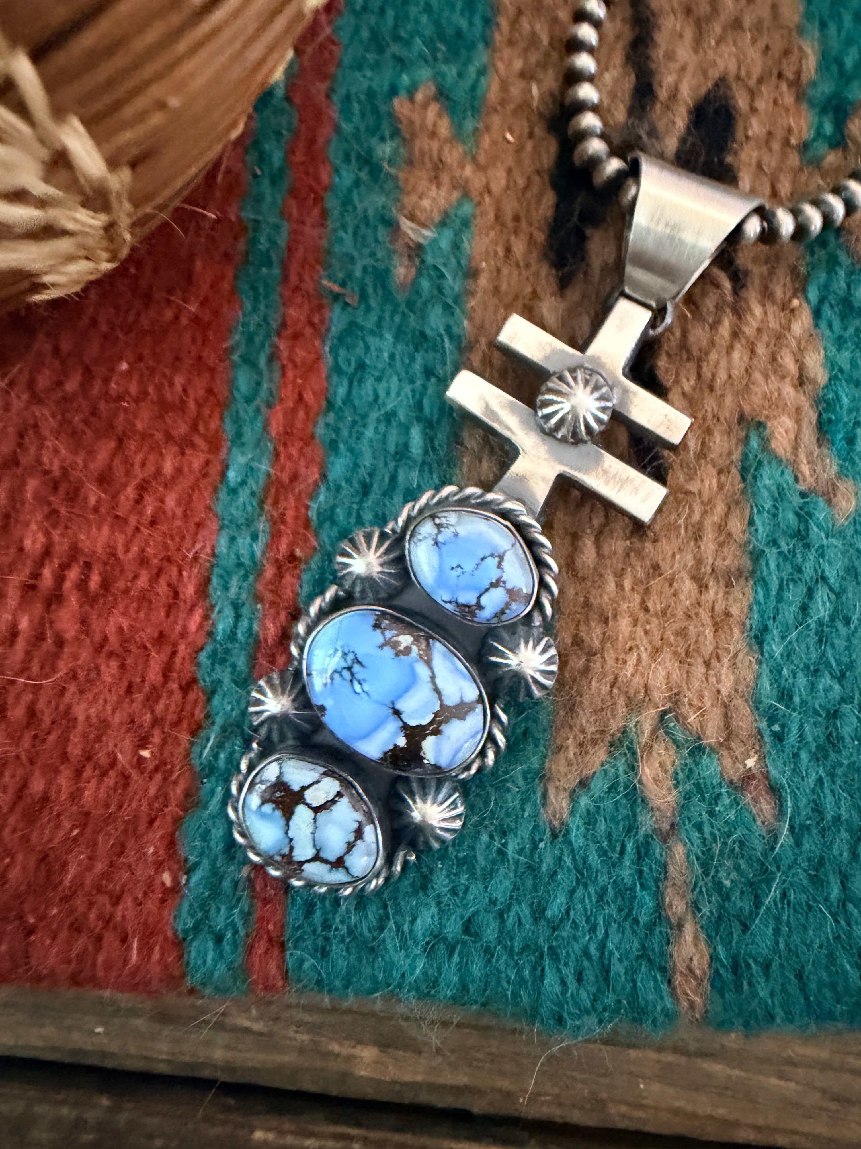 Handcrafted Sterling Silver & Golden Hills Turquoise Pendant by Chimney Butte