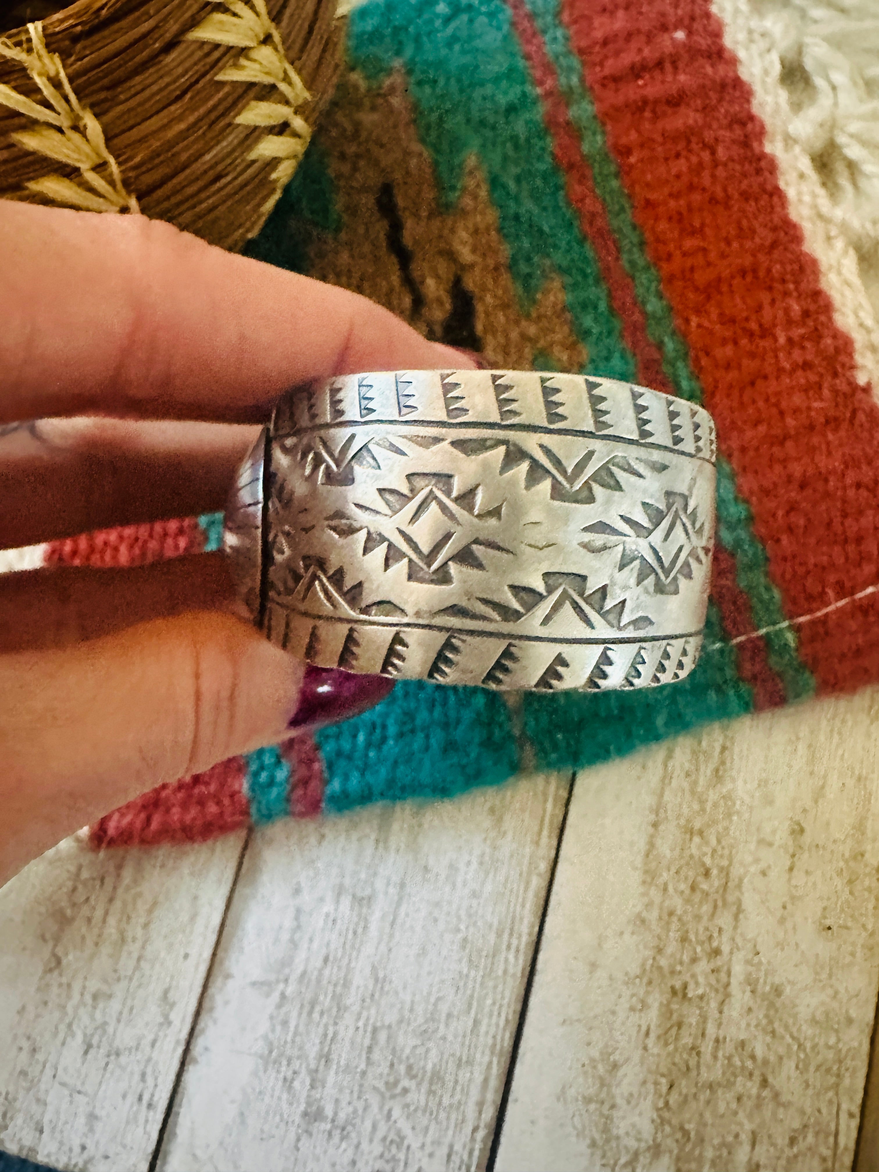 Navajo Royston Turquoise & Sterling Silver Cuff Bracelet