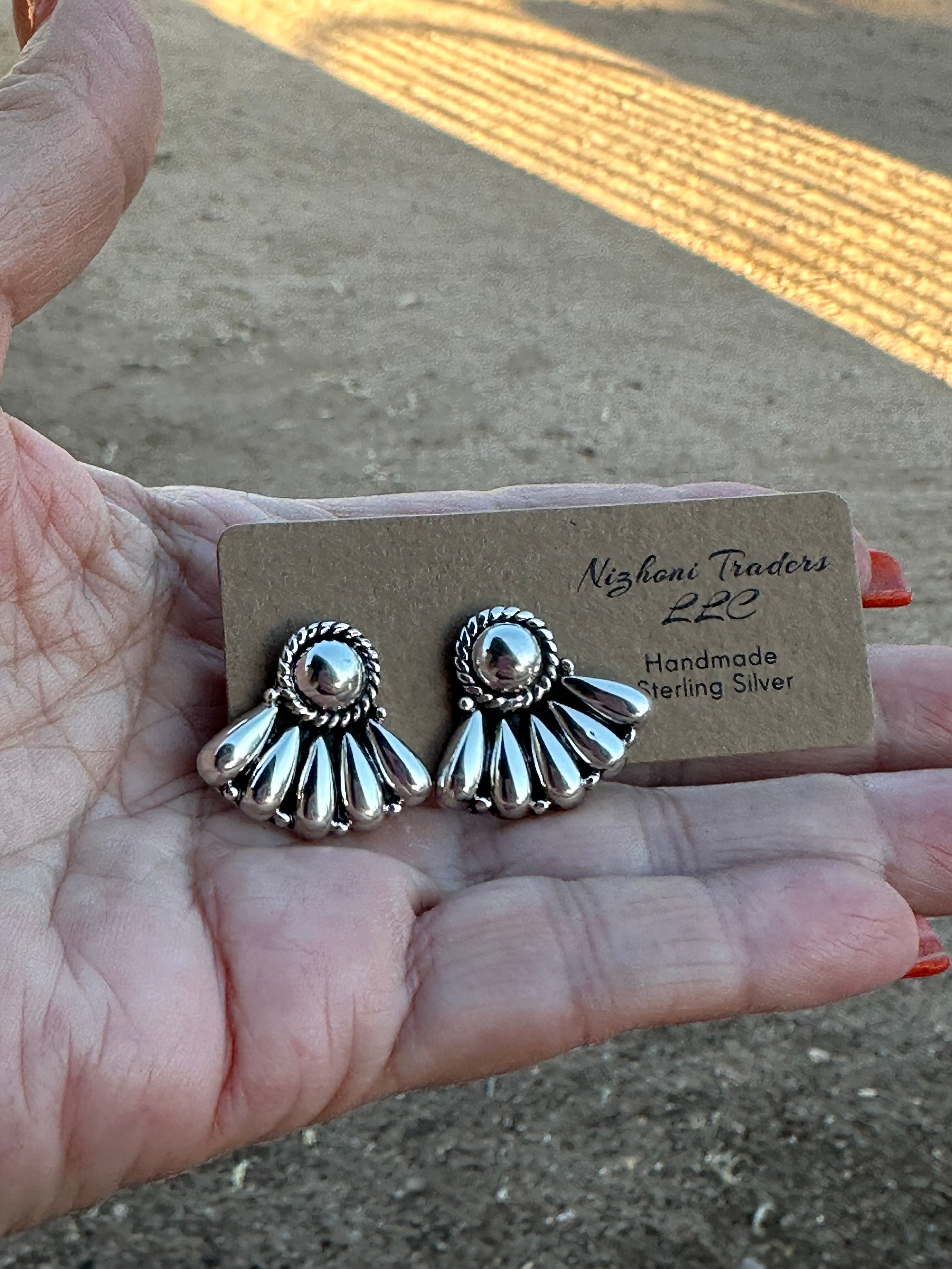 Nizhoni “The Backroads” Sterling Silver Post Earrings Handmade