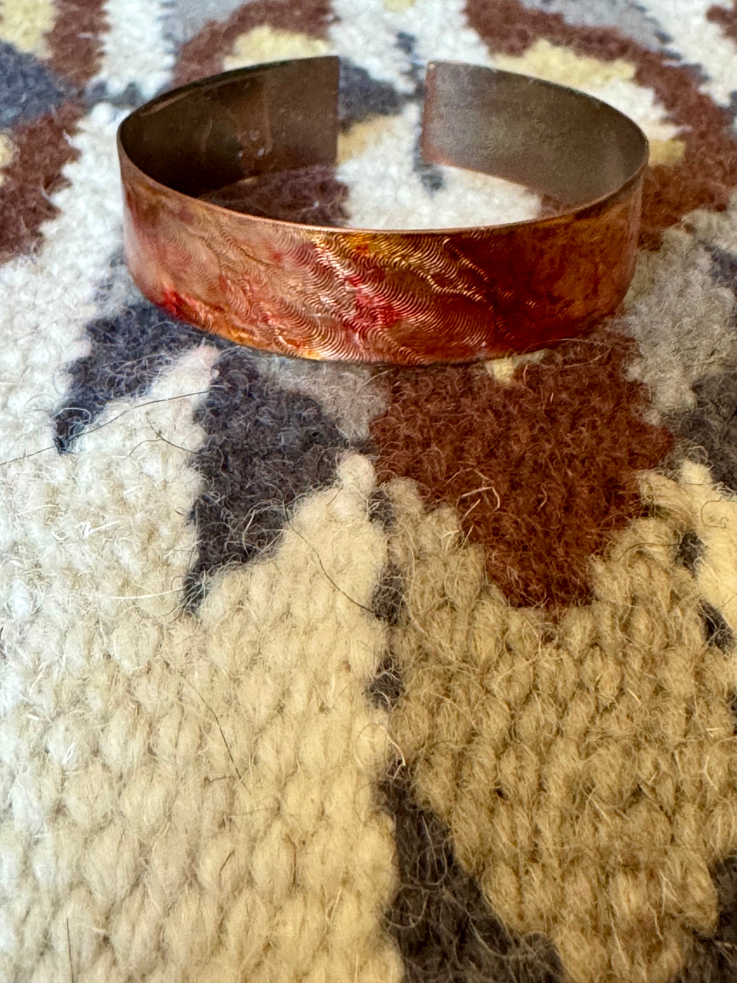 Vintage Handmade Copper Cuff Bracelet