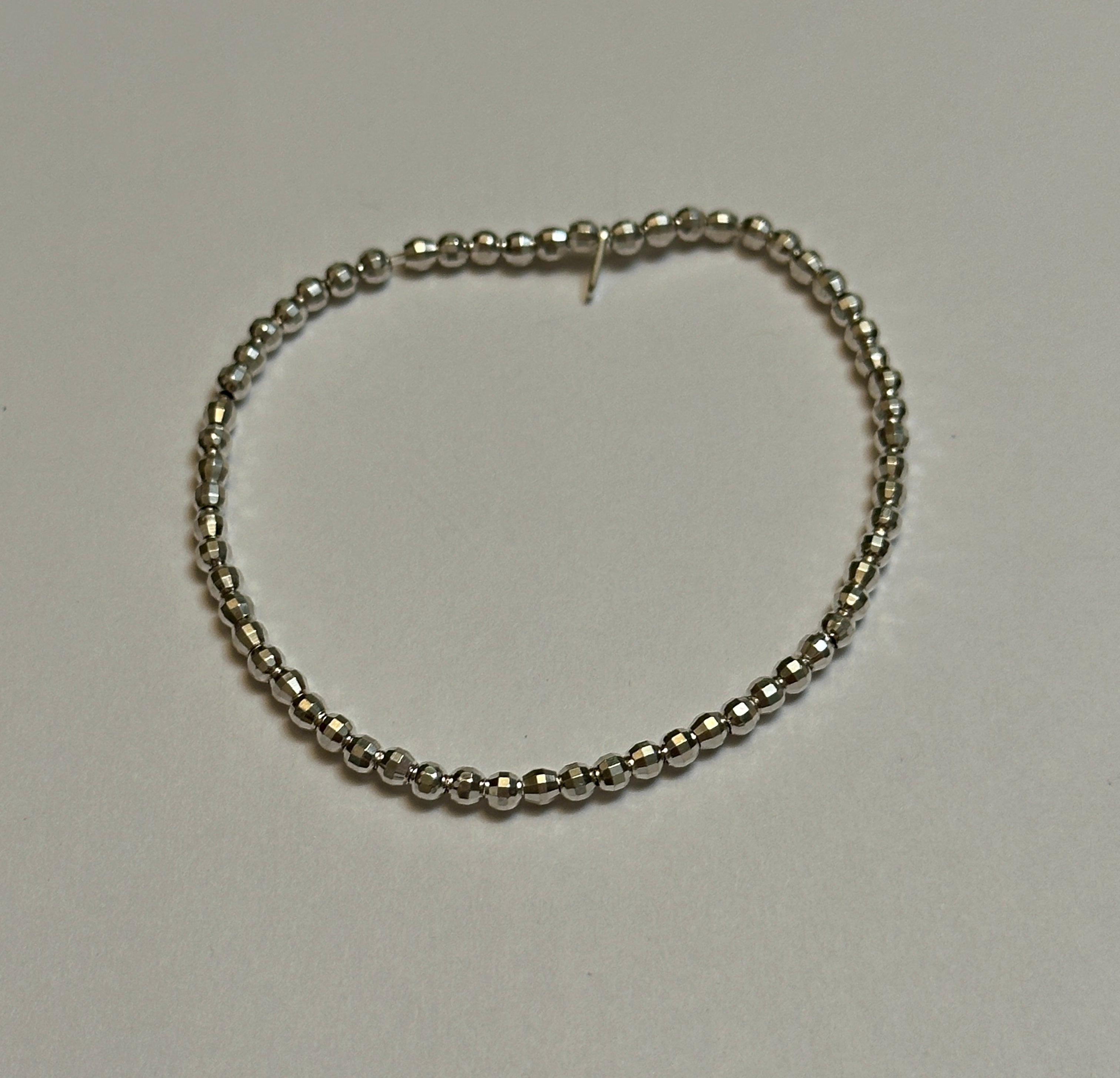 Faceted Beads Stretch Bracelet