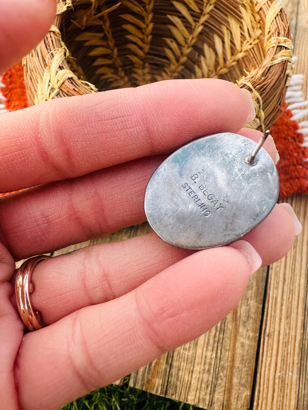 Handcrafted Sterling Silver & Royston Turquoise Post Earrings