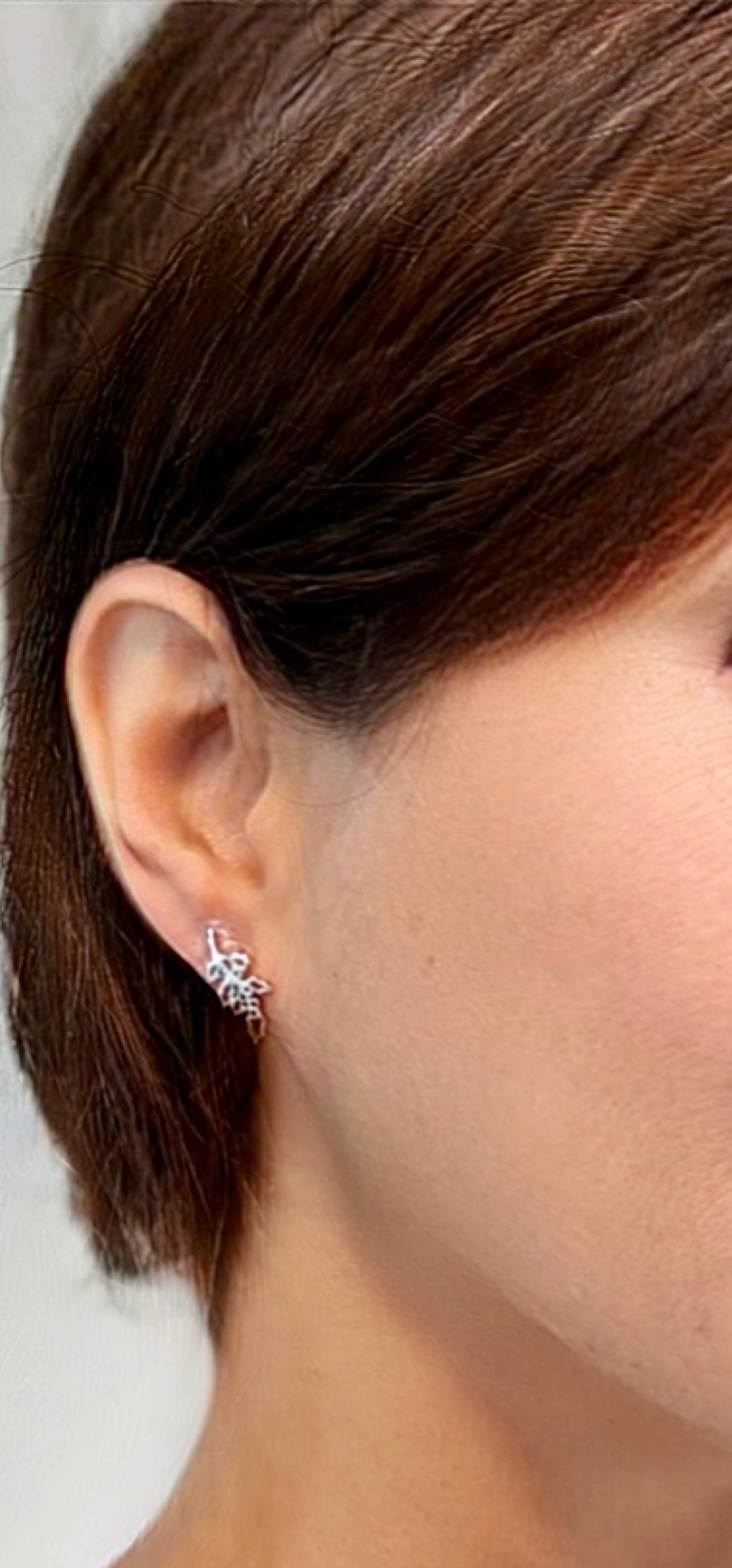 Sterling Silver Birthday Flower Stud Earrings December