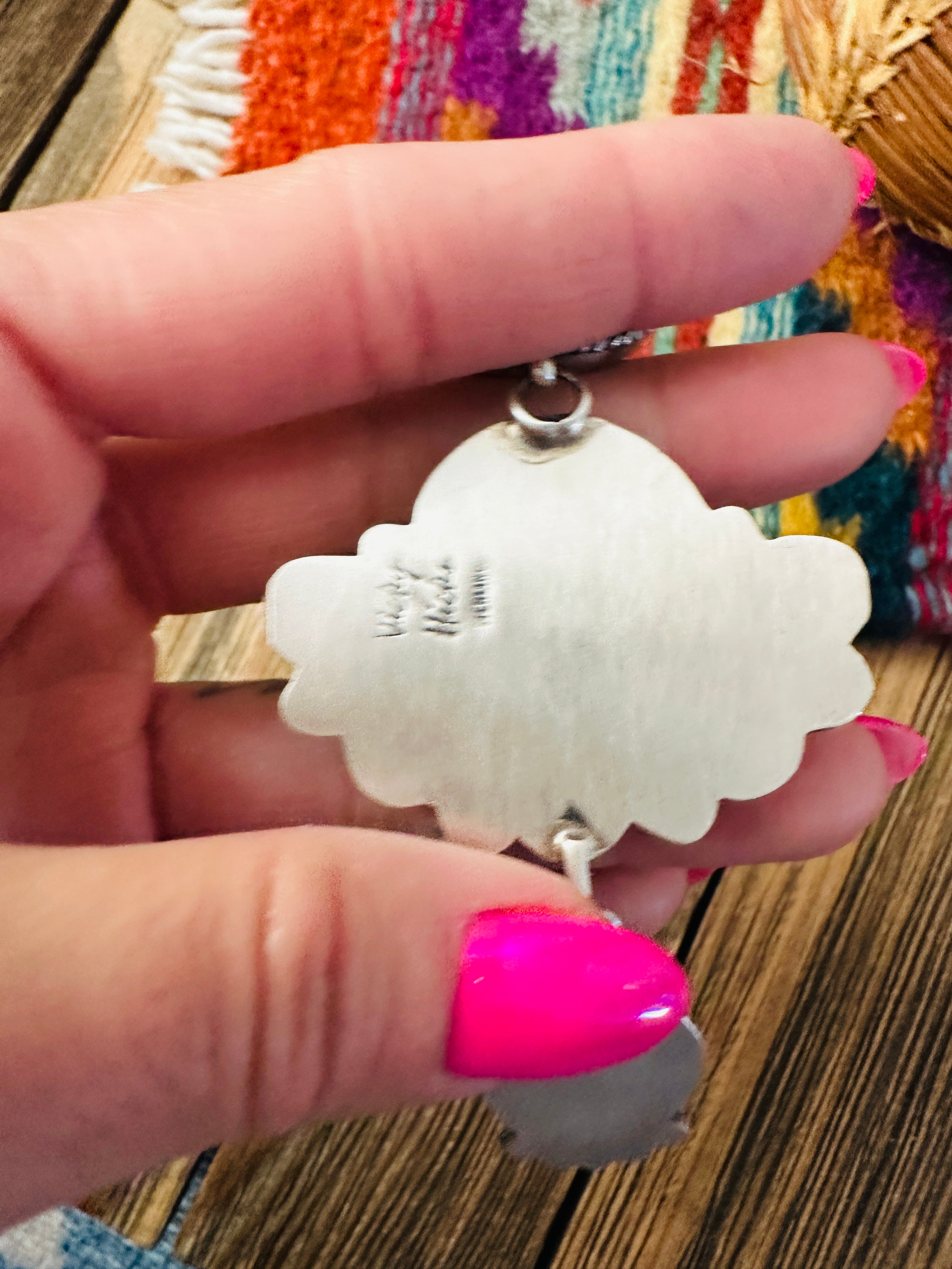 MHandcrafted Sterling Silver and Multi Stone Cluster Pendant by Vicky Hicks