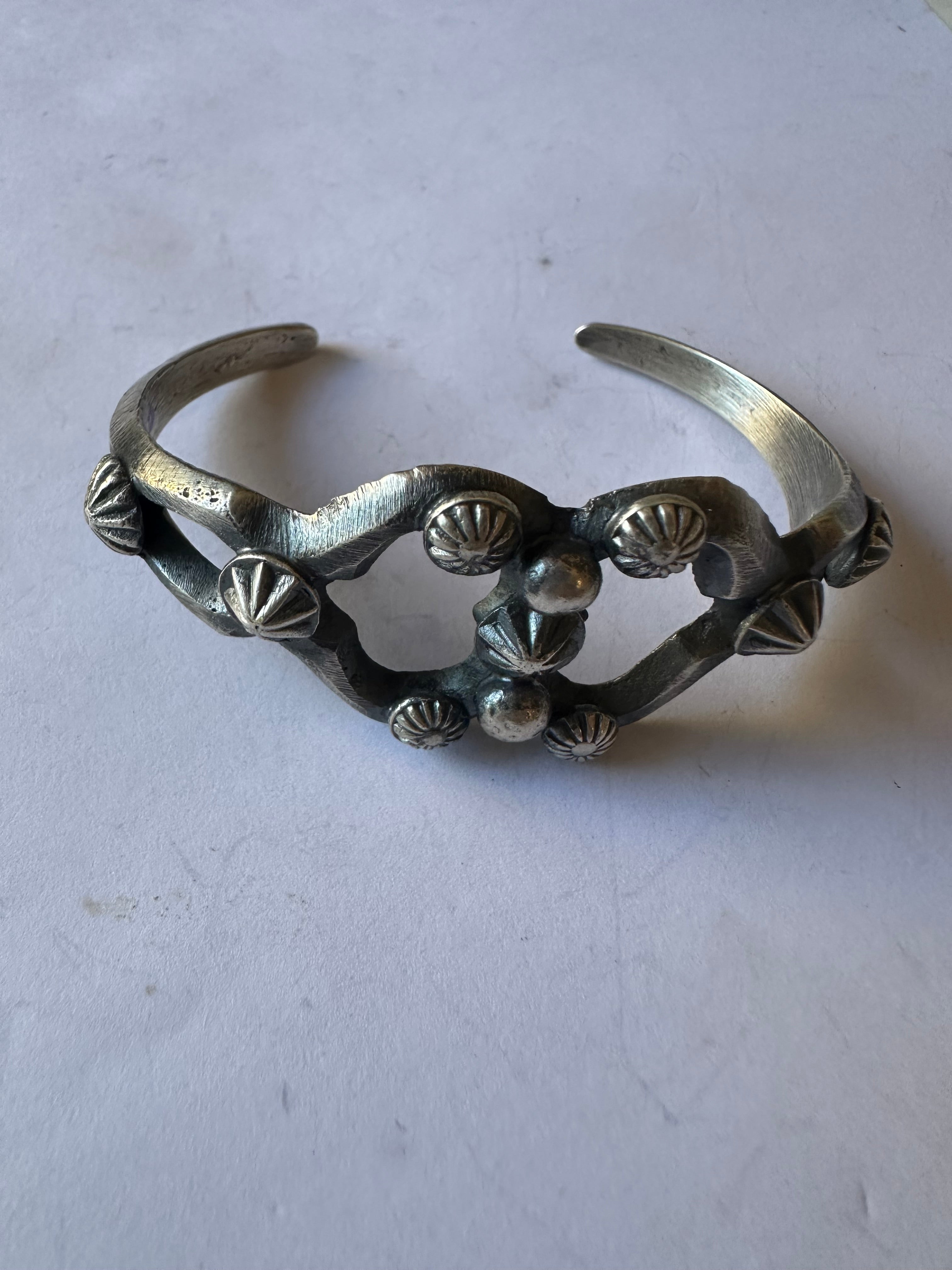 Navajo Sterling Silver Cuff Bracelet by Chimney Butte