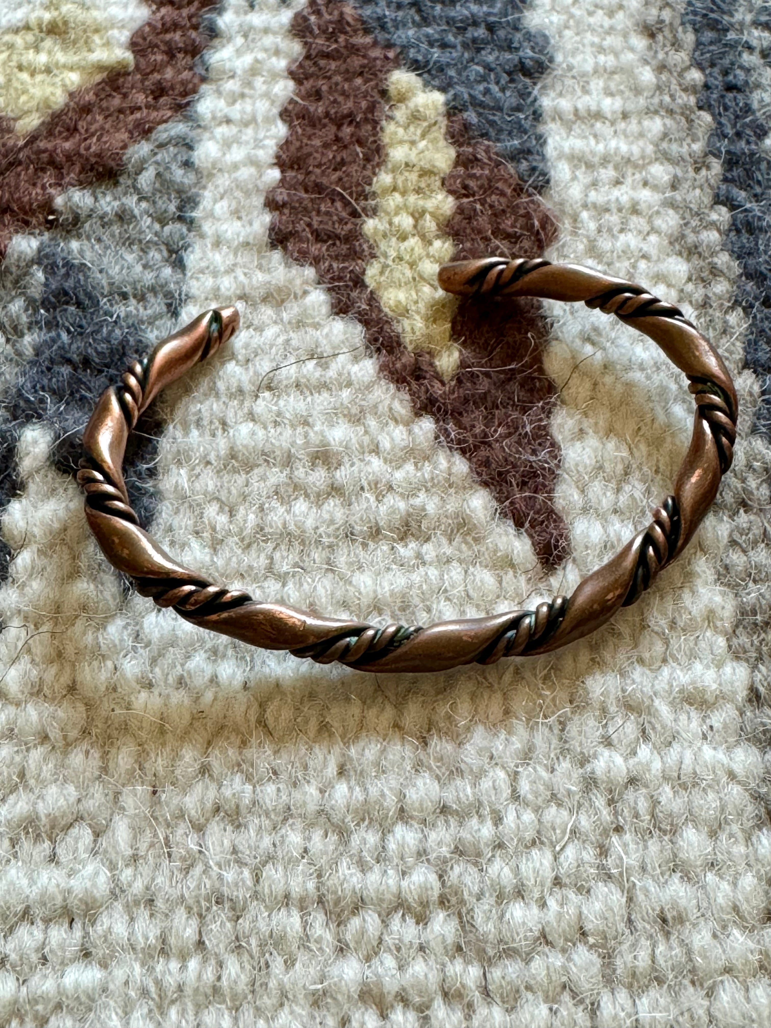 Vintage Handmade Copper Cuff Bracelet