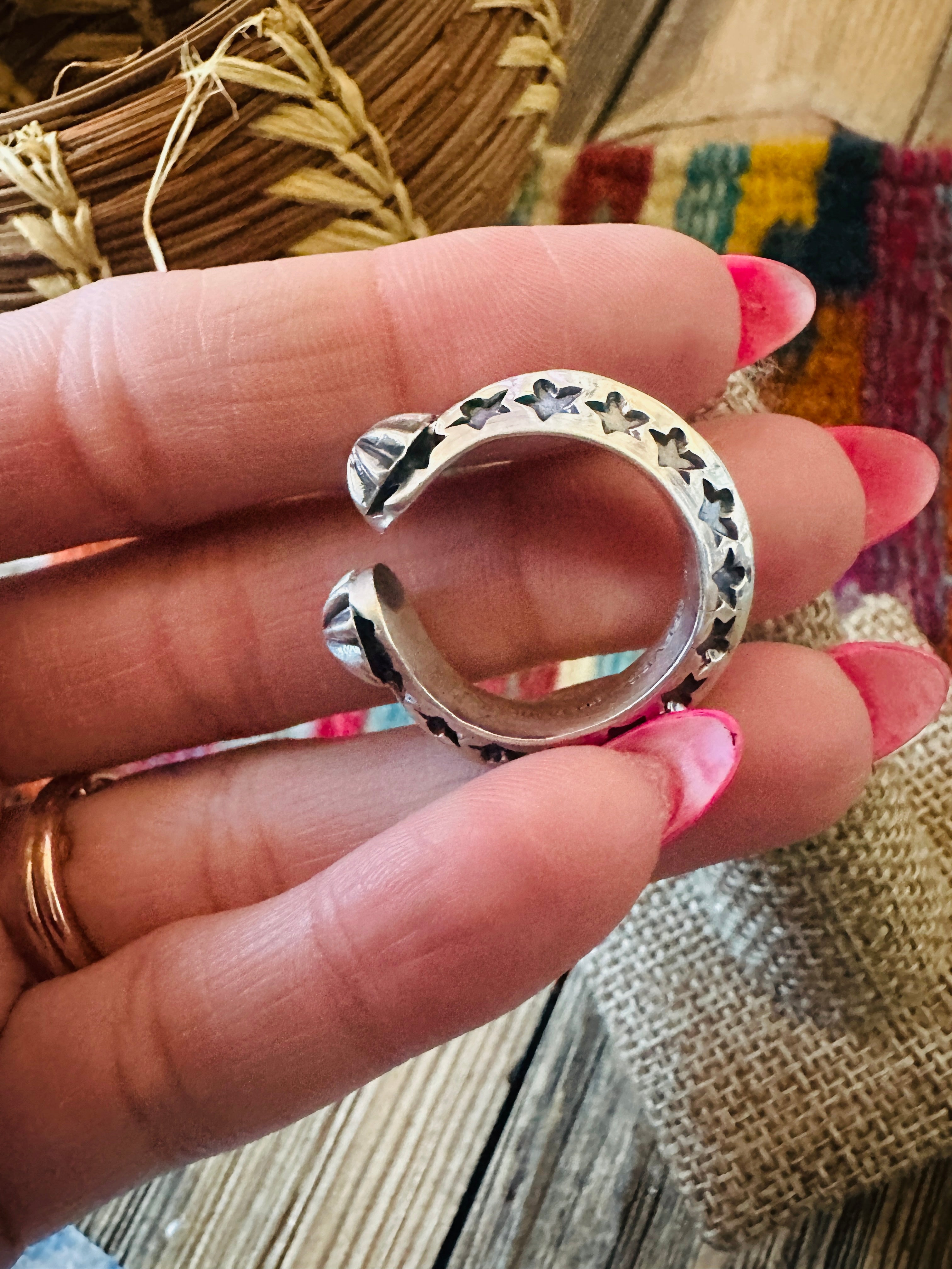 Handcrafted Sterling Silver Band Ring Size 6.5 by Sunshine Reeves