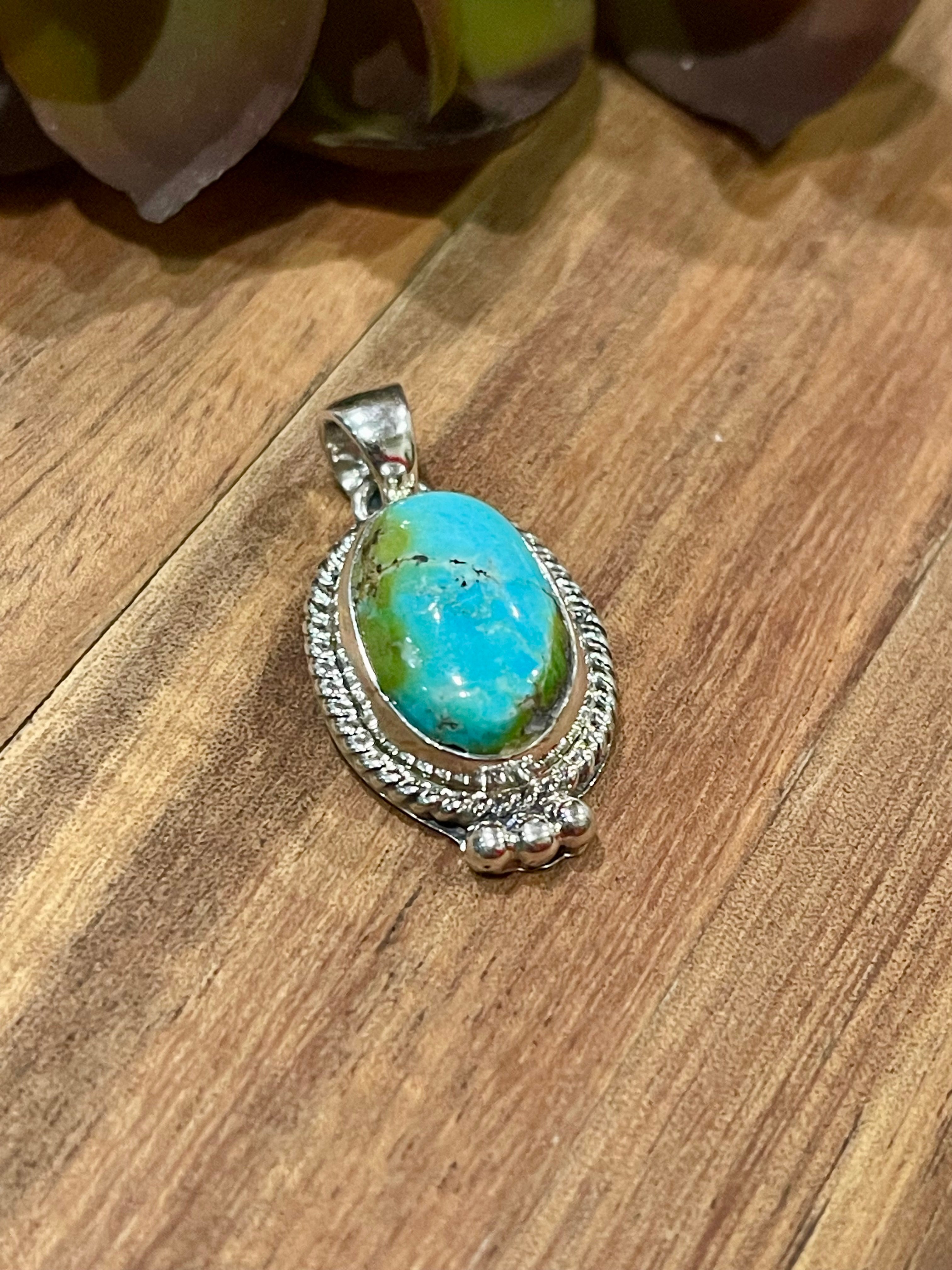 Navajo Sterling Silver & Turquoise Pendant