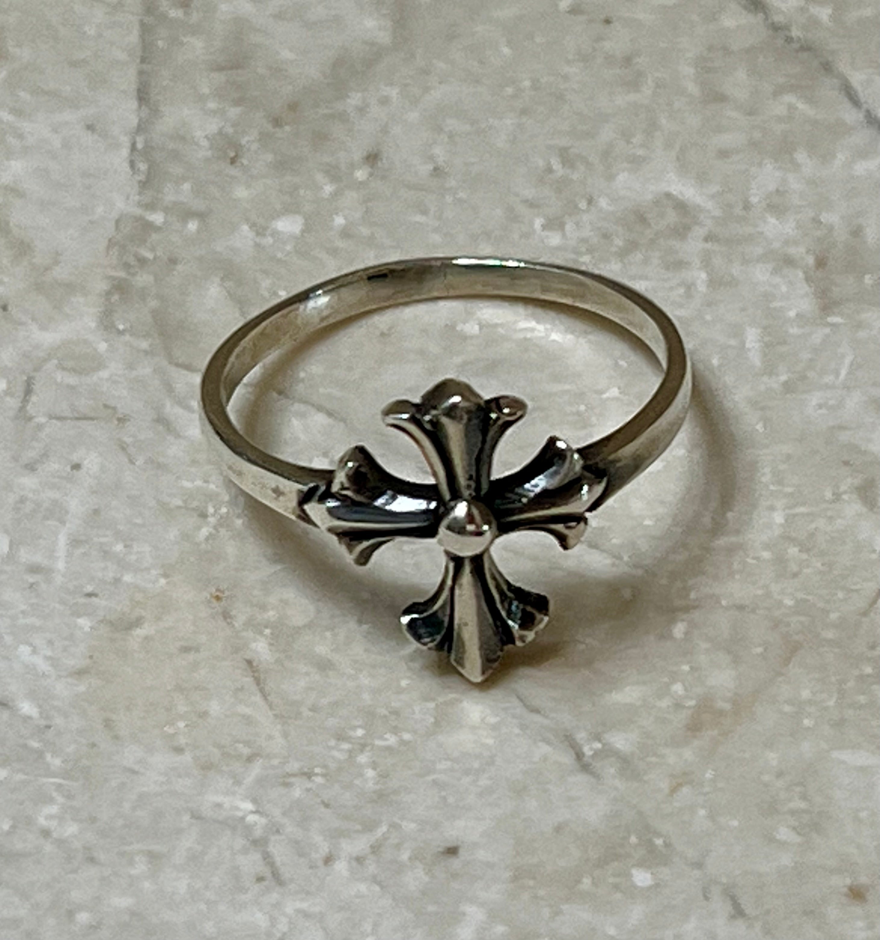 Vintage Style Sterling Silver Cross Ring