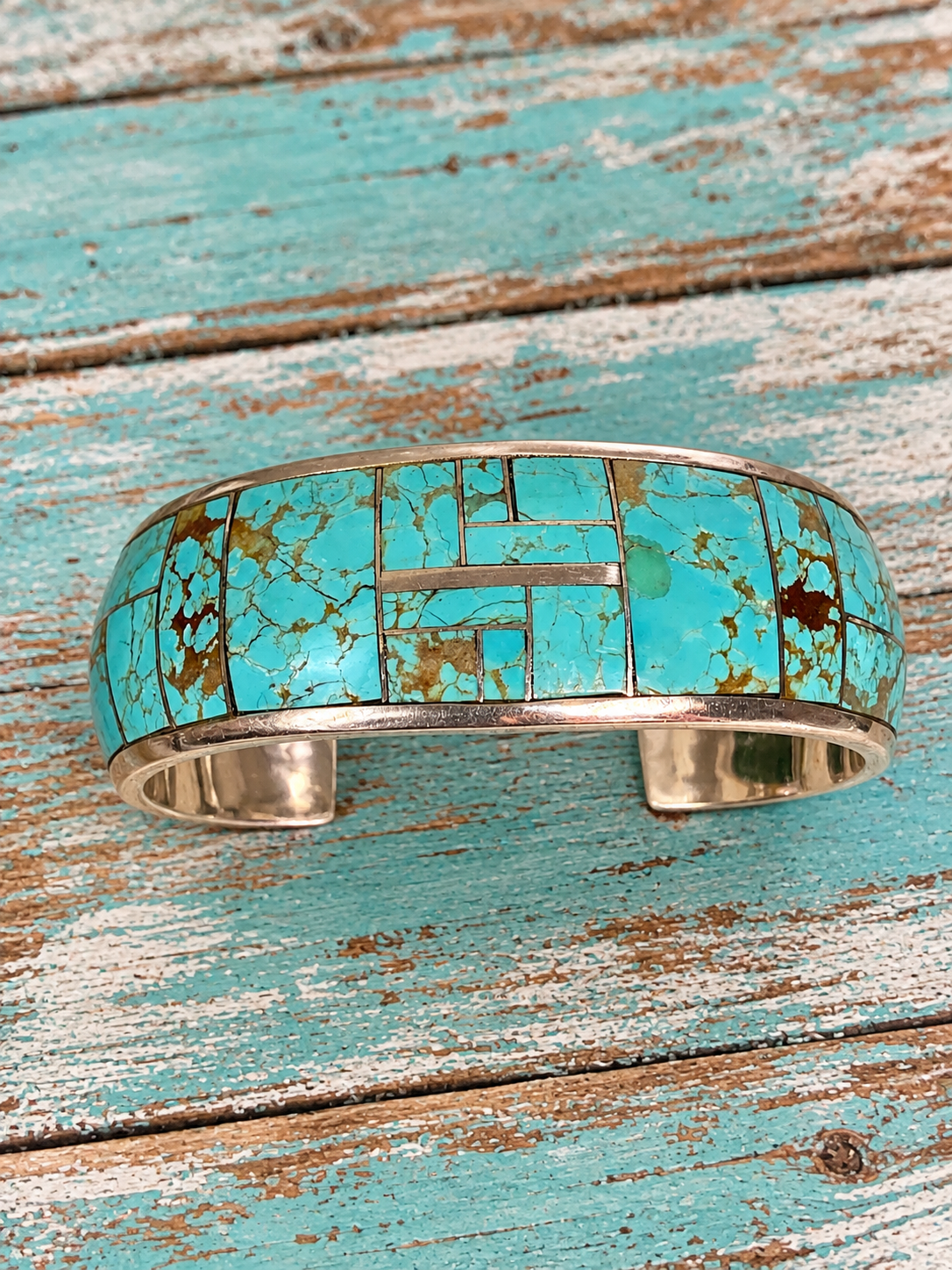 Handcrafted Turquoise 8 & Sterling silver Cuff Bracelet