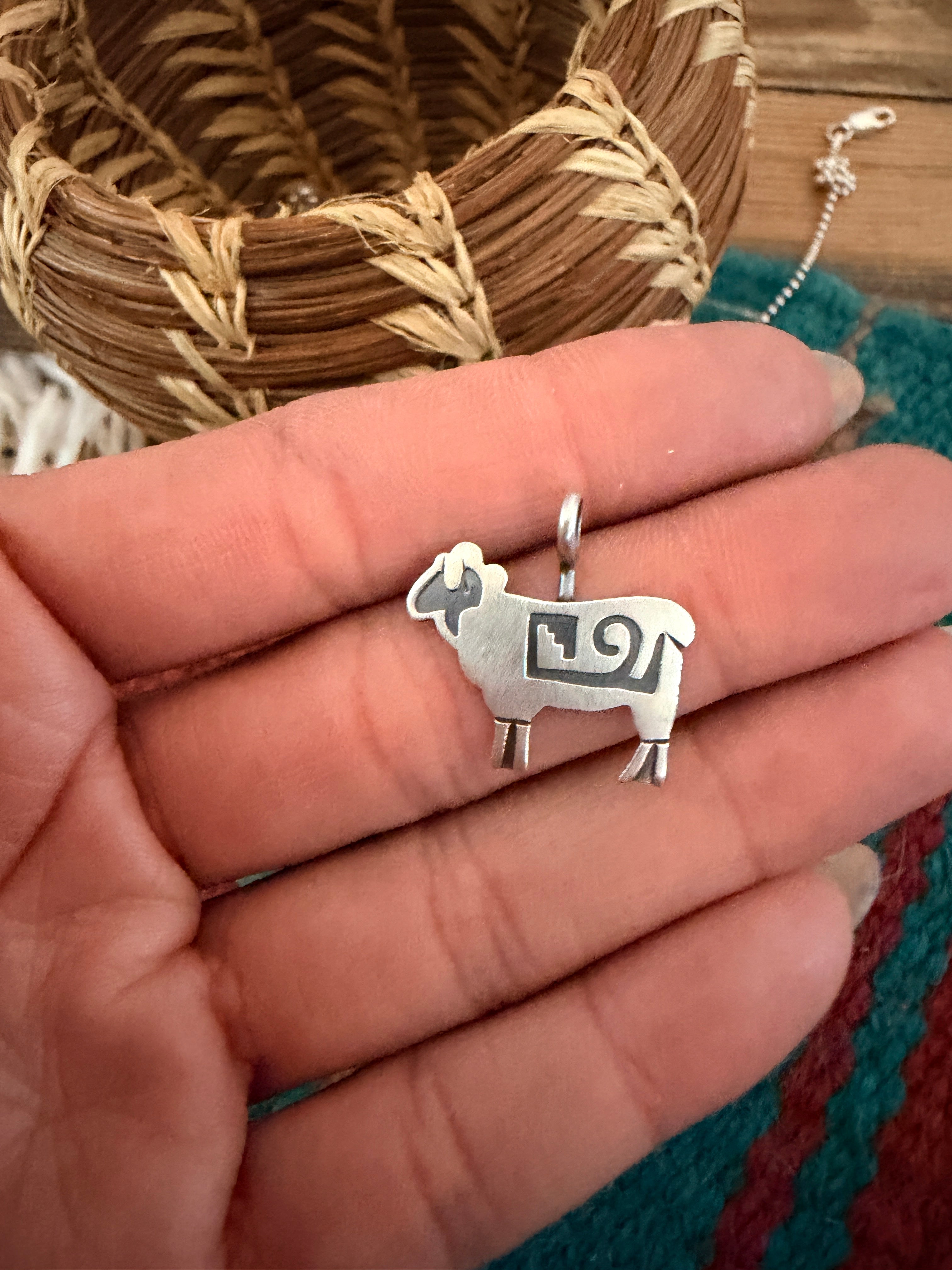 Handcrafted Sterling Silver Sheep Pendant