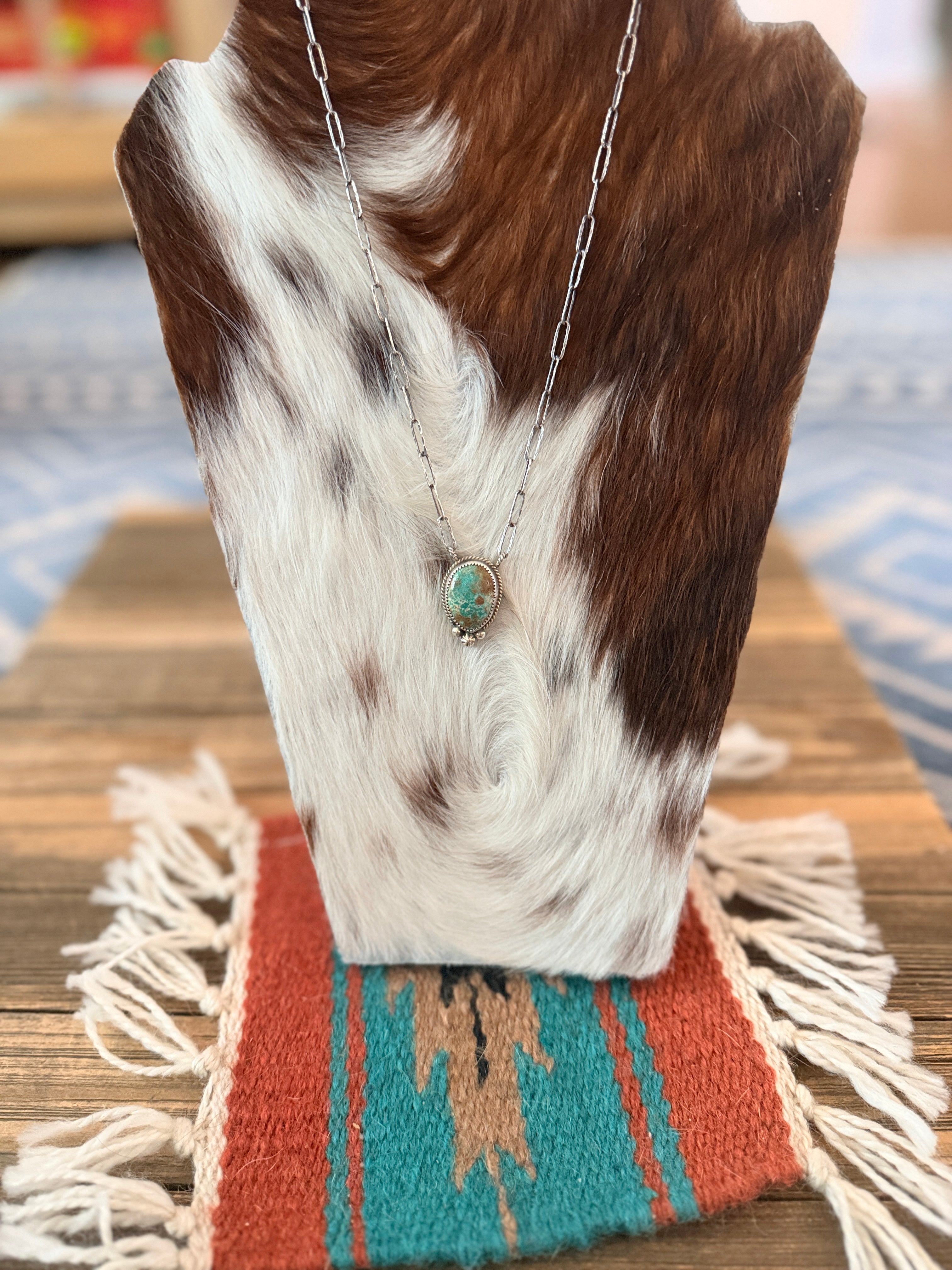 Handmade Sterling Silver & Turquoise Necklace