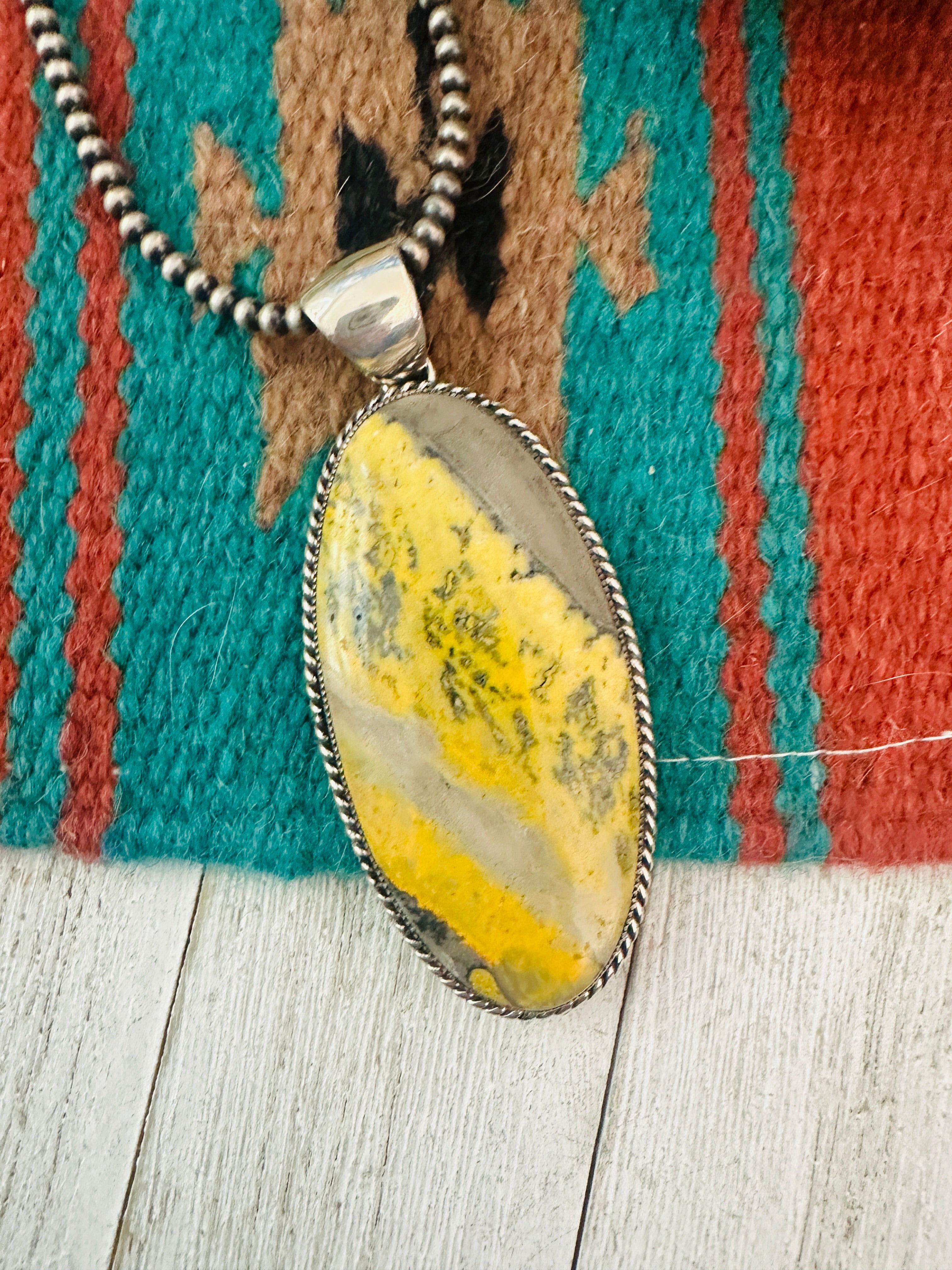 Navajo Sterling Silver & Bumblebee Pendant