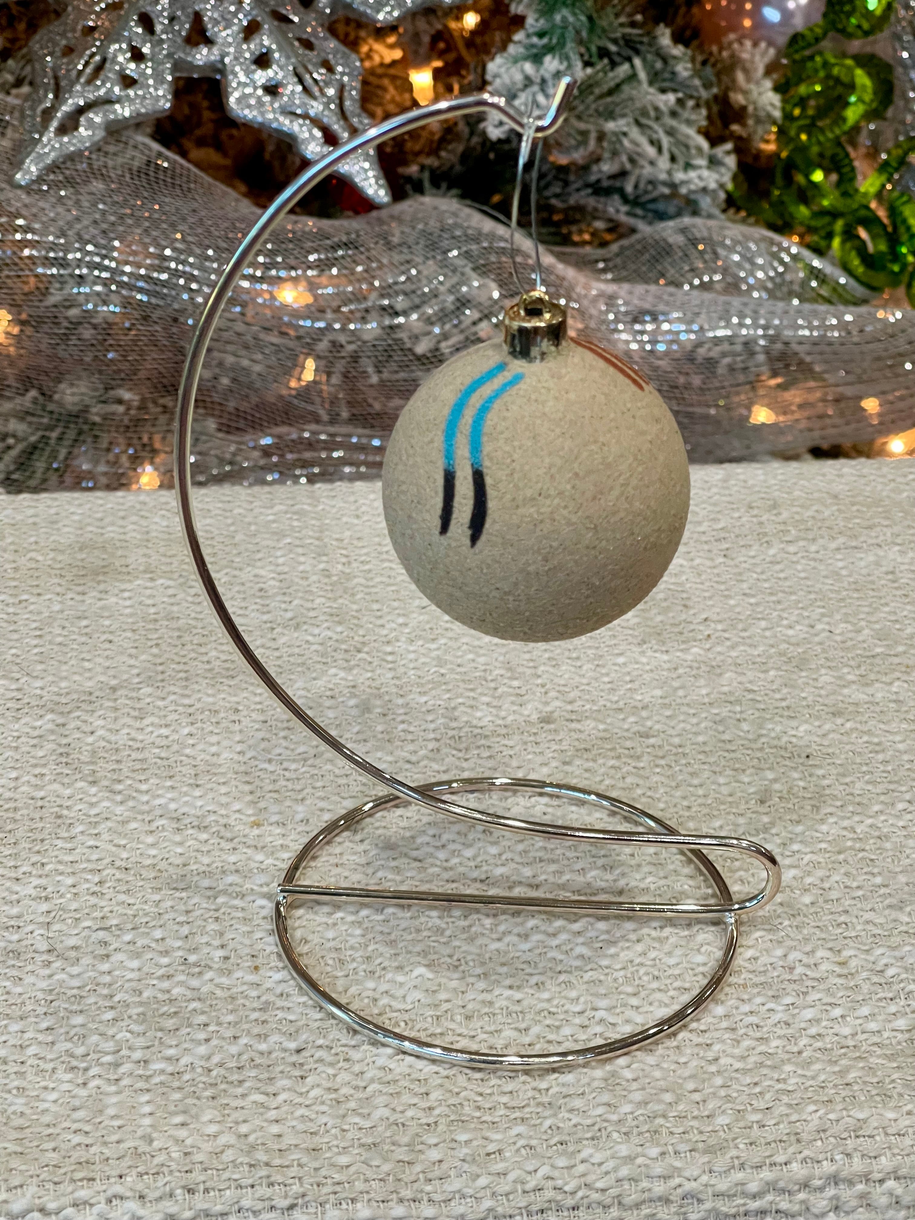 Handcrafted Ceramic Sand Painted Ornament