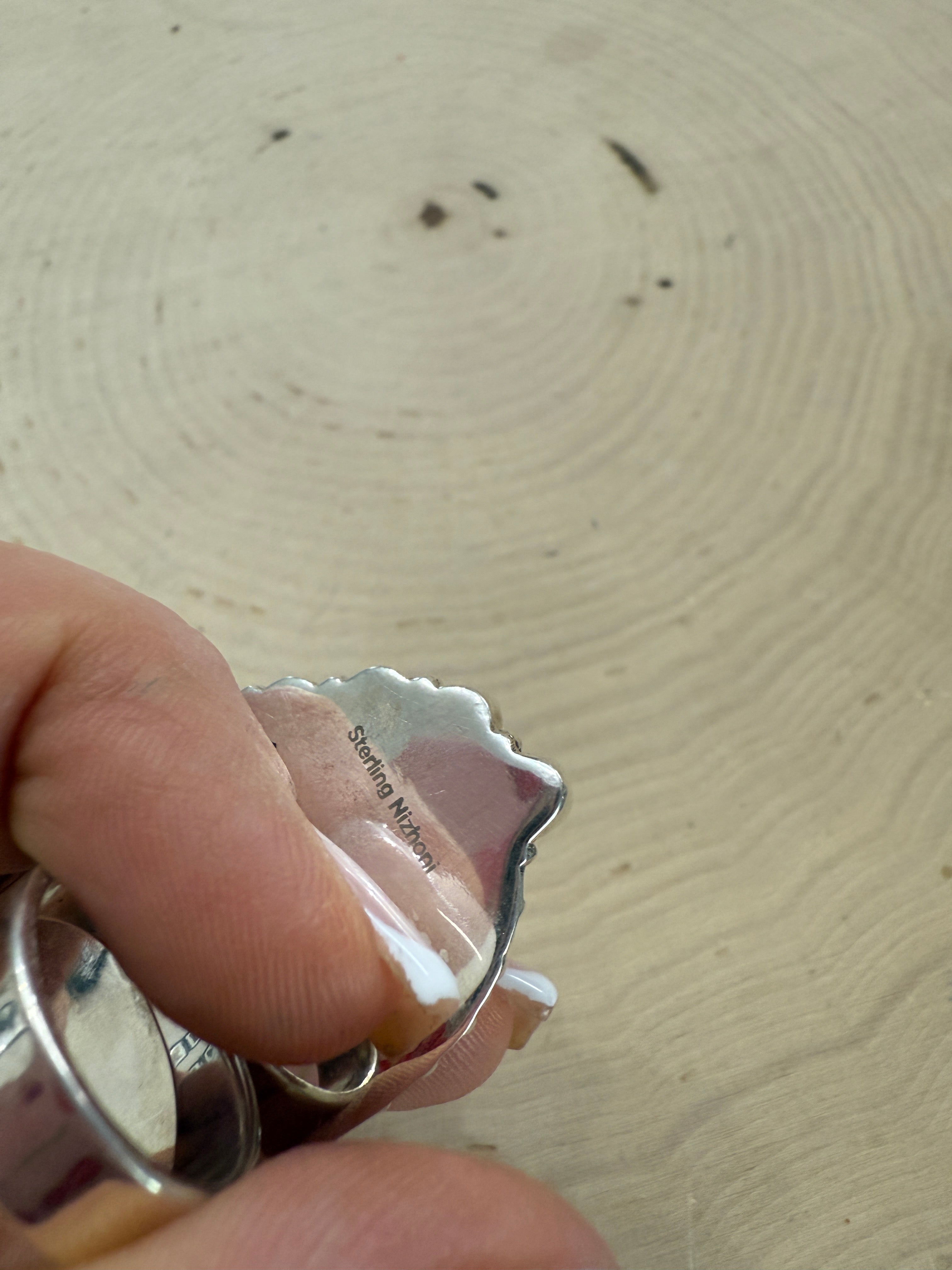 Handmade Sonoran Mountain Turquoise, Wild Horse, Paomino Turquoise Adjustable Ring